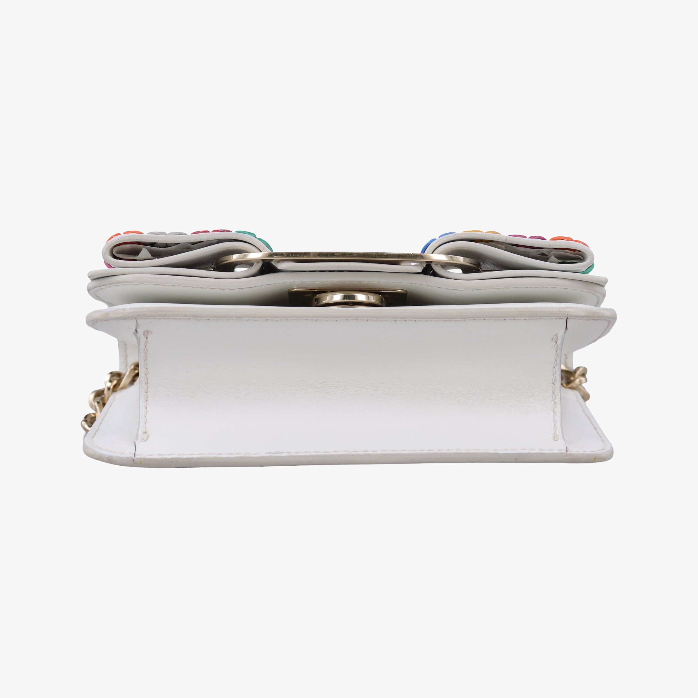 Pre-owned Ferragamo Viva White×multicolor Leather  shoulderbag | stylenewstar
