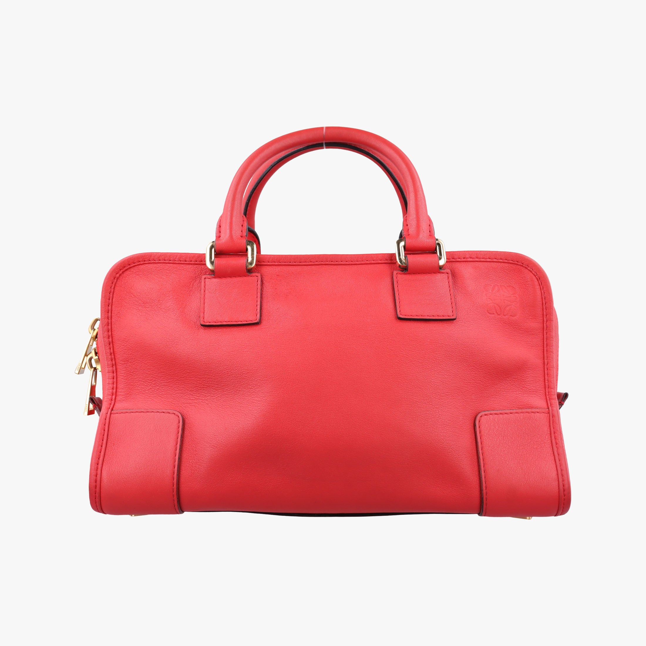 Pre-owned Loewe Amazona 28 Orange Leather  handbag | stylenewstar