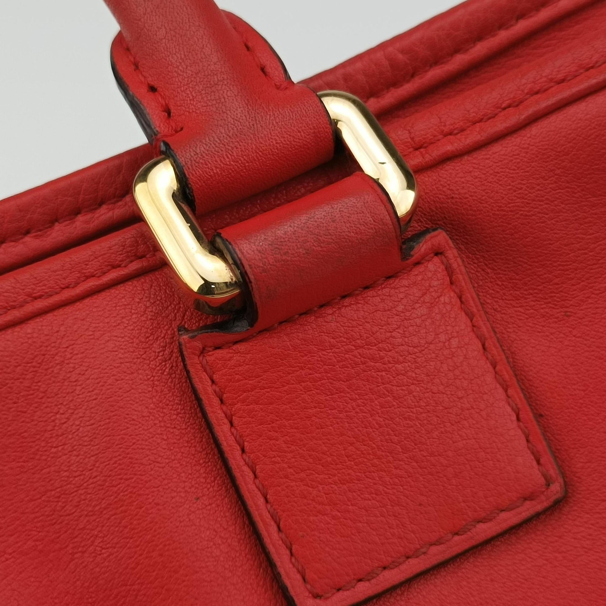 Pre-owned Loewe Amazona 28 Orange Leather  handbag | stylenewstar