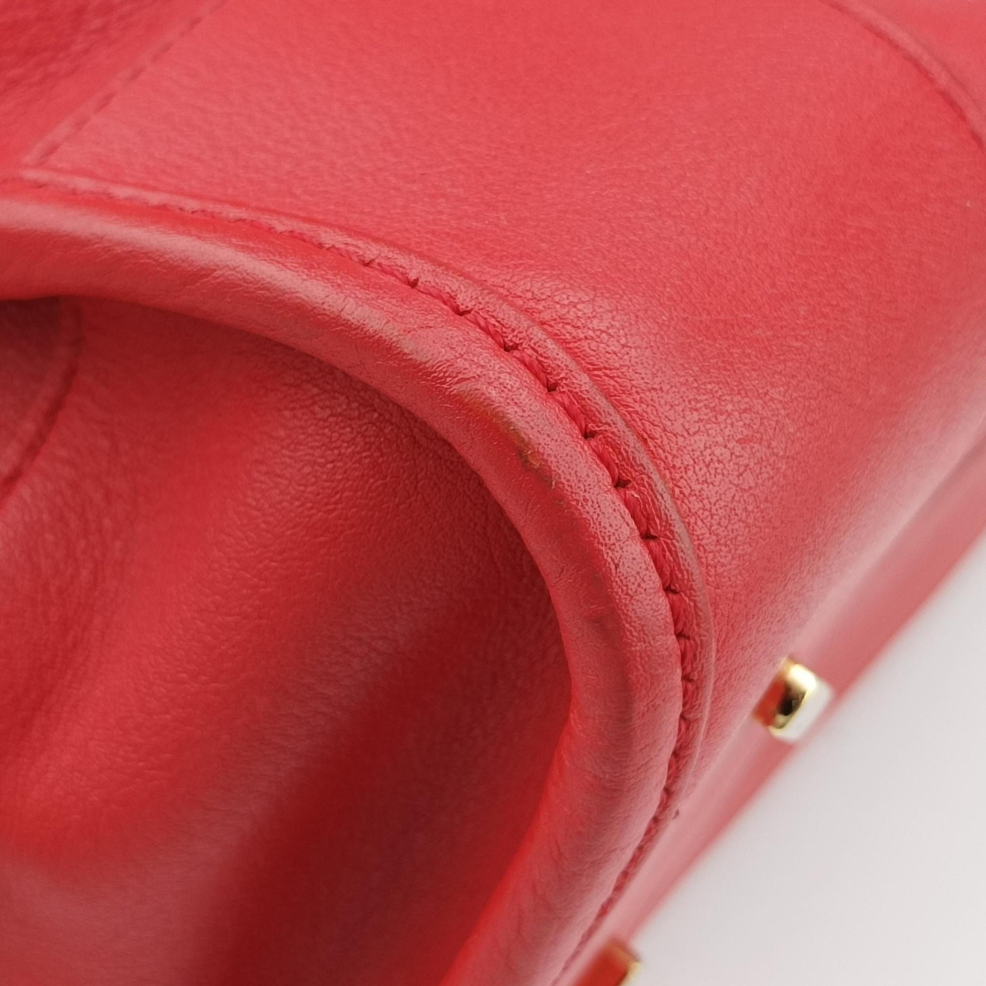 Pre-owned Loewe Amazona 28 Orange Leather  handbag | stylenewstar