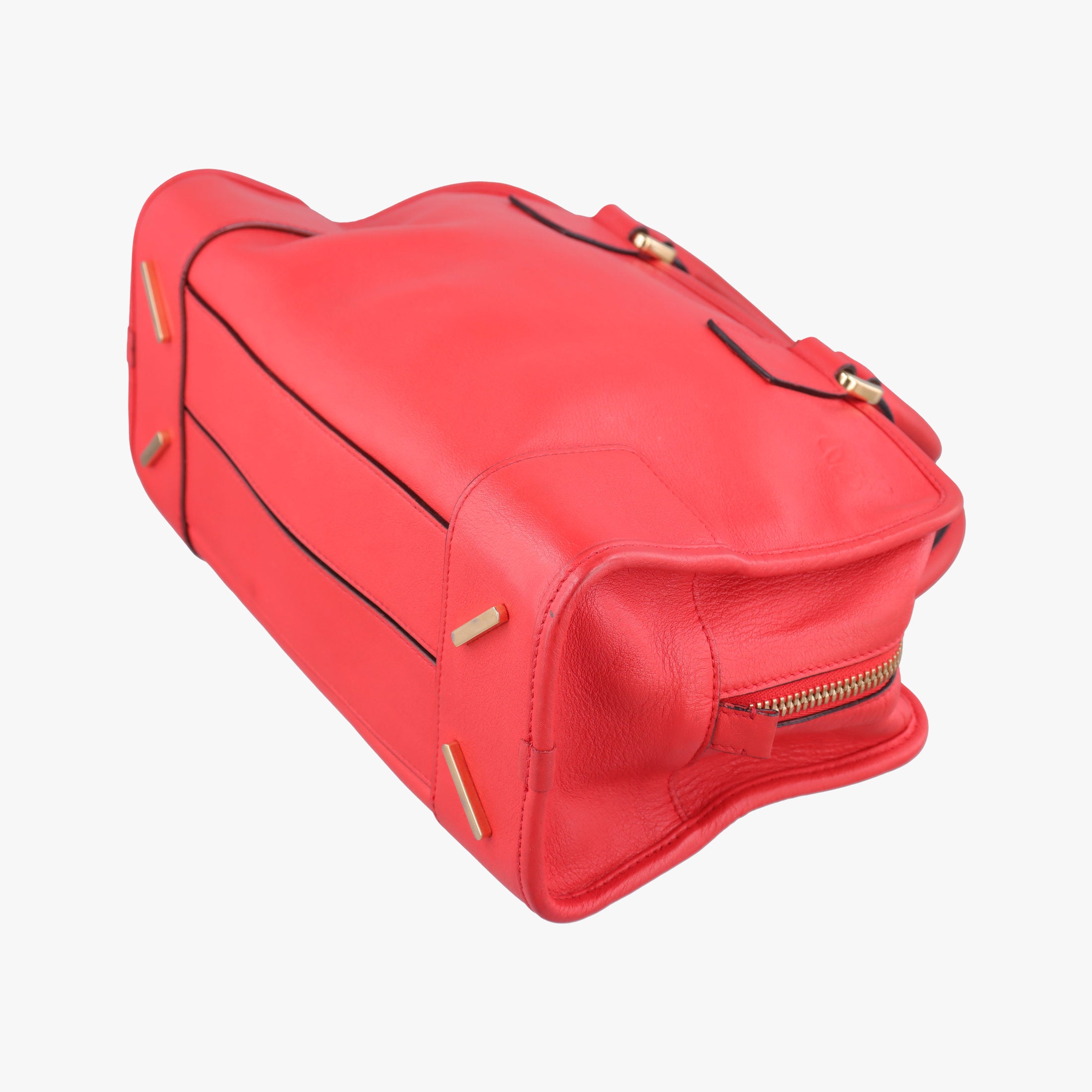 Pre-owned Loewe Amazona 28 Orange Leather  handbag | stylenewstar