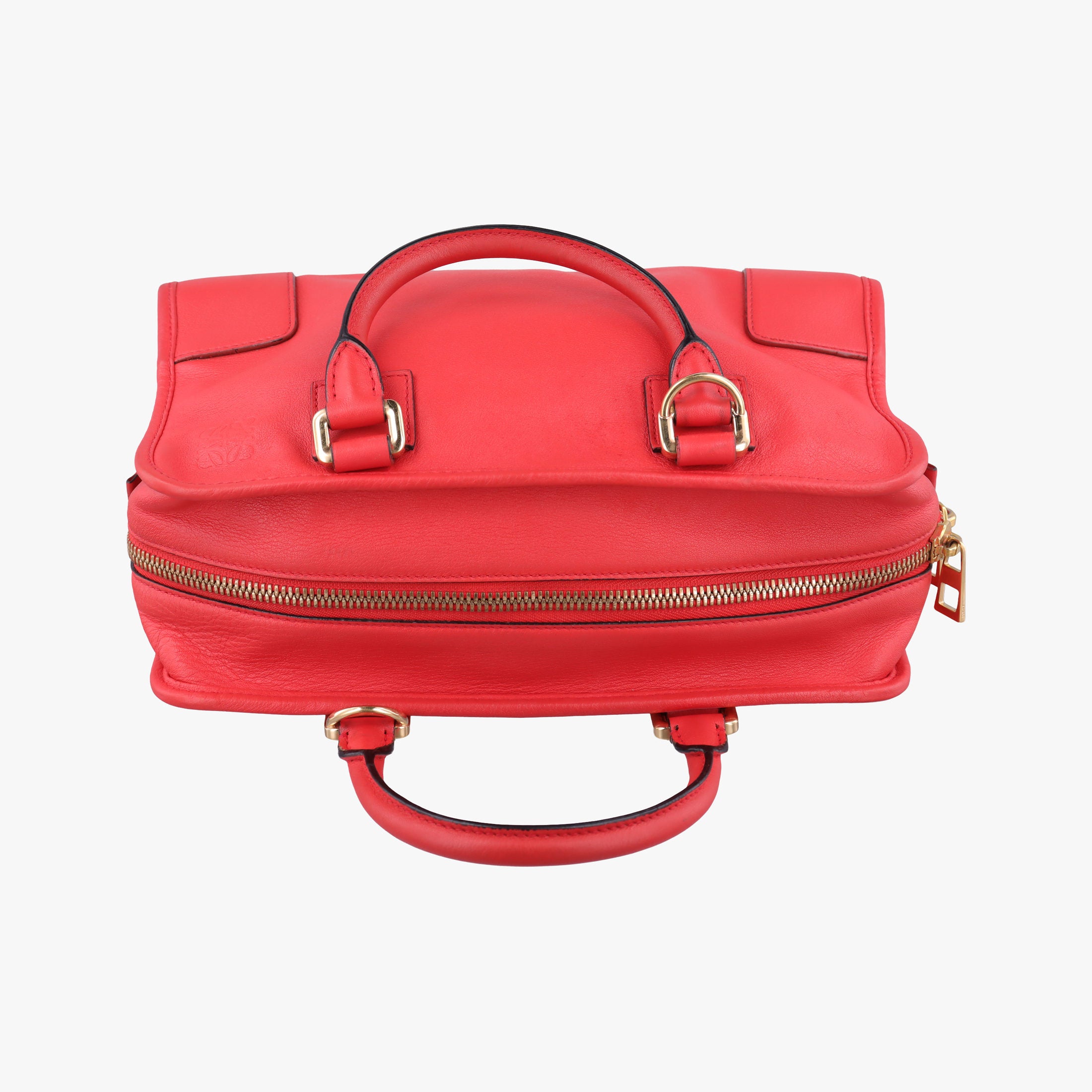 Pre-owned Loewe Amazona 28 Orange Leather  handbag | stylenewstar