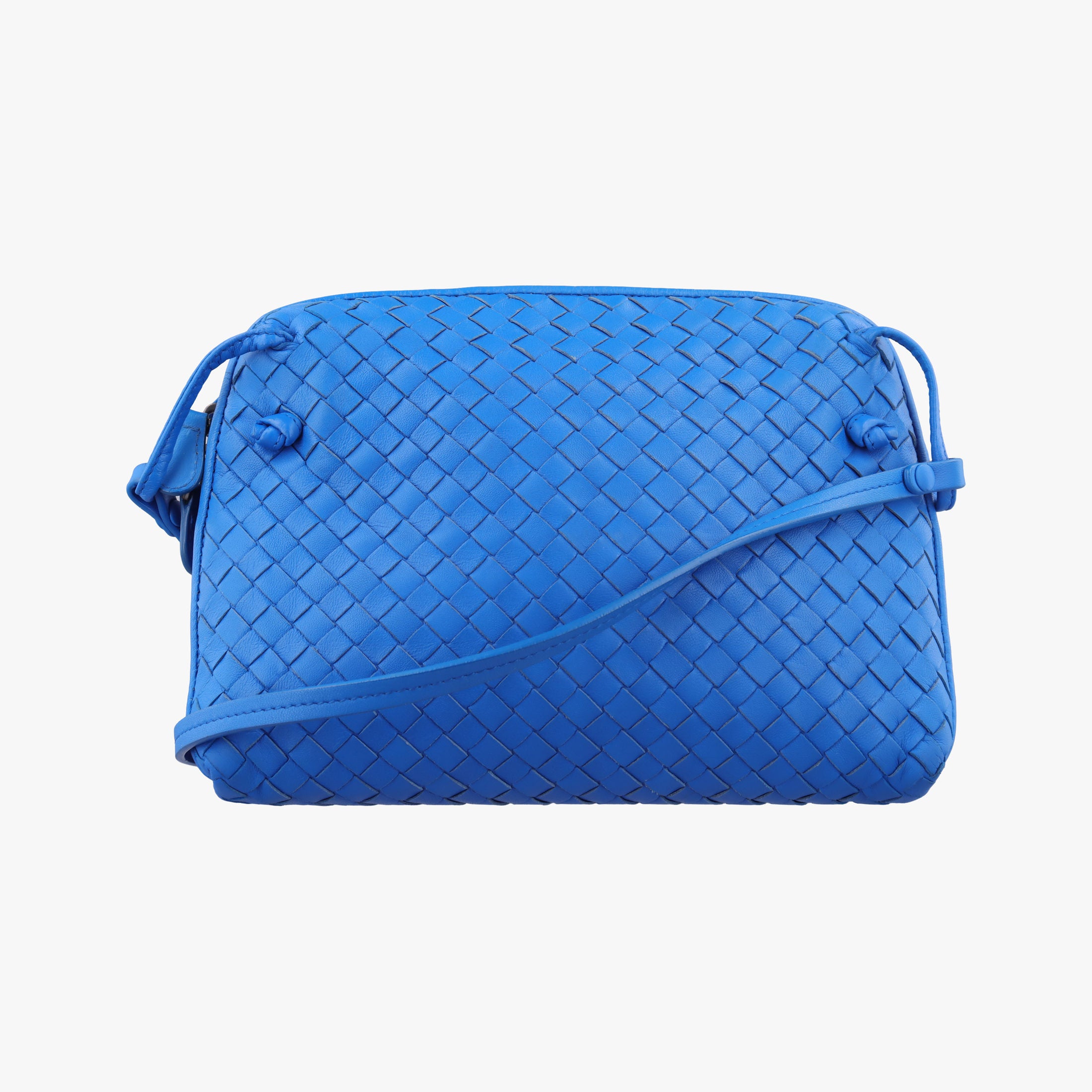 Secondhand Bottega Veneta NODINI Intrecciato Blue lambskin  shoulderbag | stylenewstar