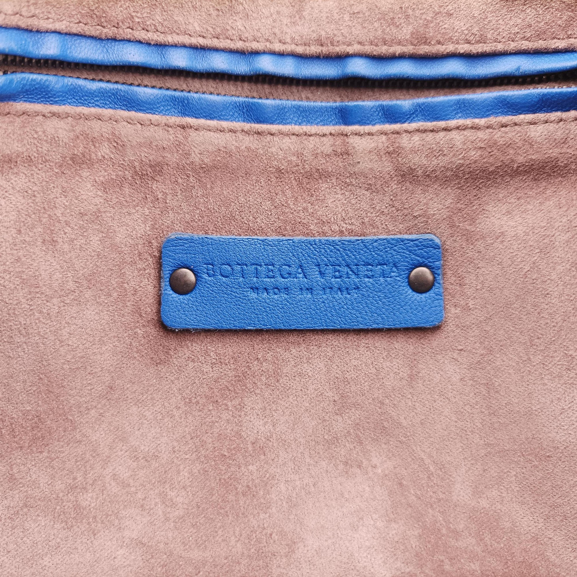 Secondhand Bottega Veneta NODINI Intrecciato Blue lambskin  shoulderbag | stylenewstar