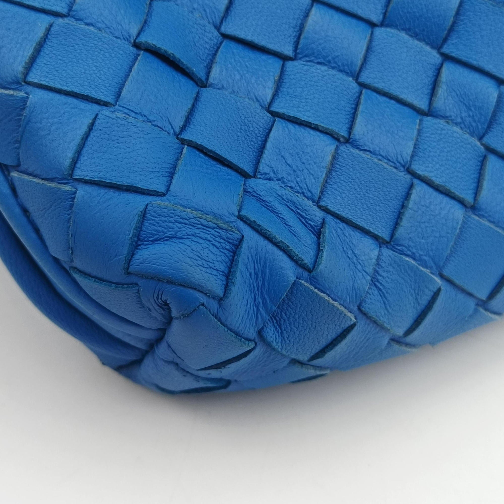 Secondhand Bottega Veneta NODINI Intrecciato Blue lambskin  shoulderbag | stylenewstar