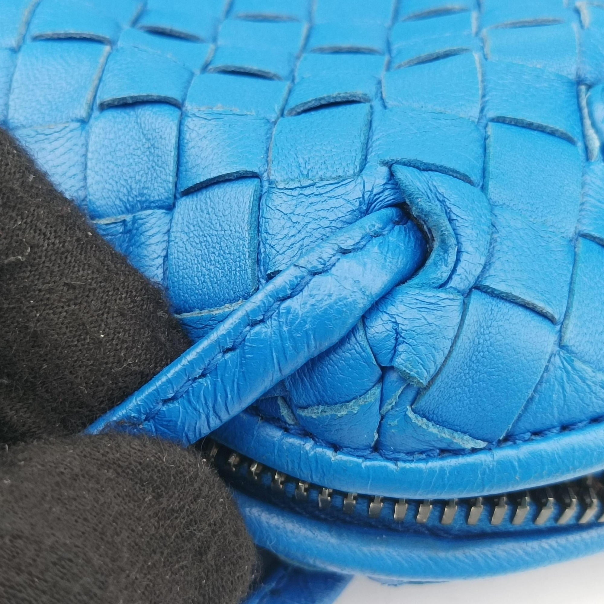 Secondhand Bottega Veneta NODINI Intrecciato Blue lambskin  shoulderbag | stylenewstar