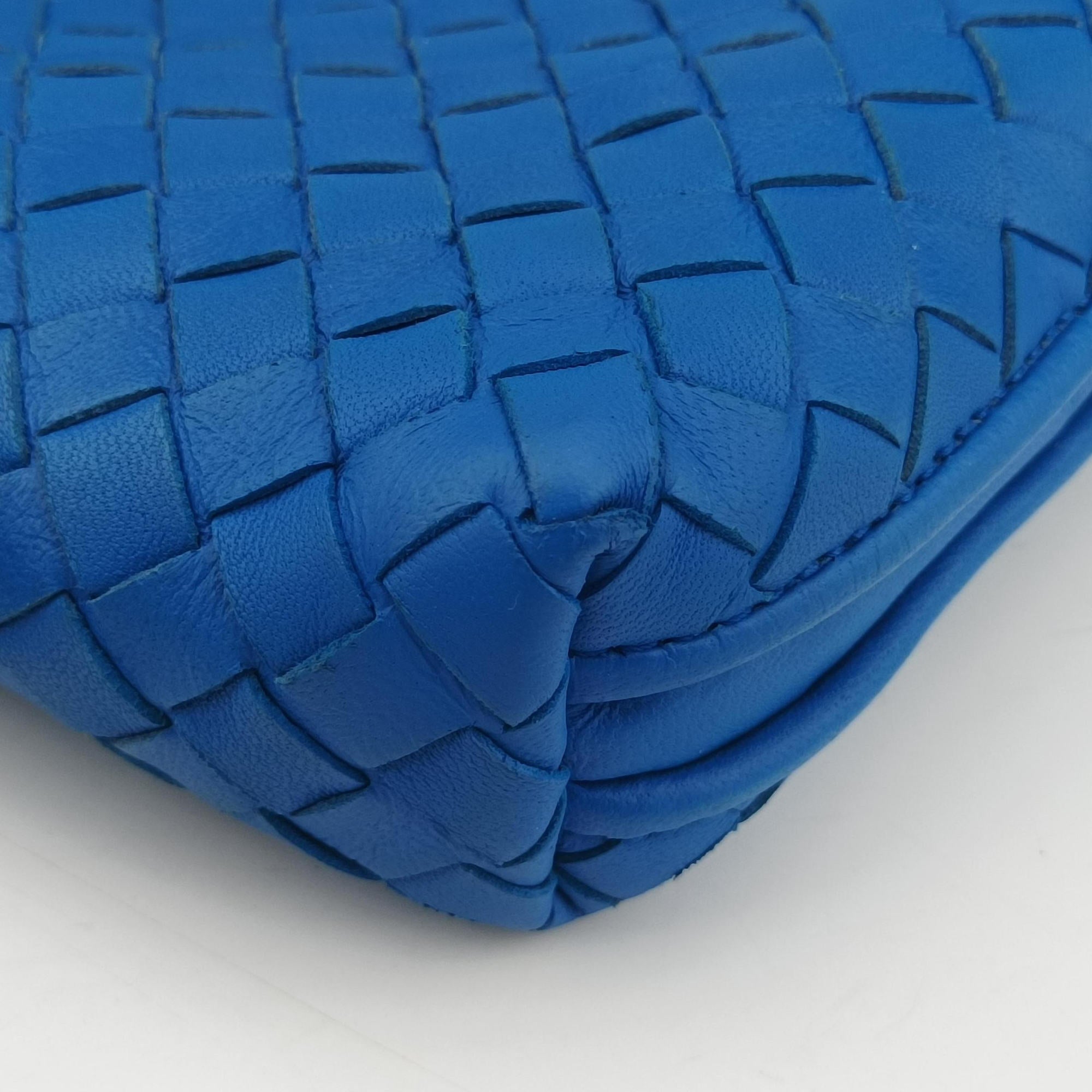 Secondhand Bottega Veneta NODINI Intrecciato Blue lambskin  shoulderbag | stylenewstar