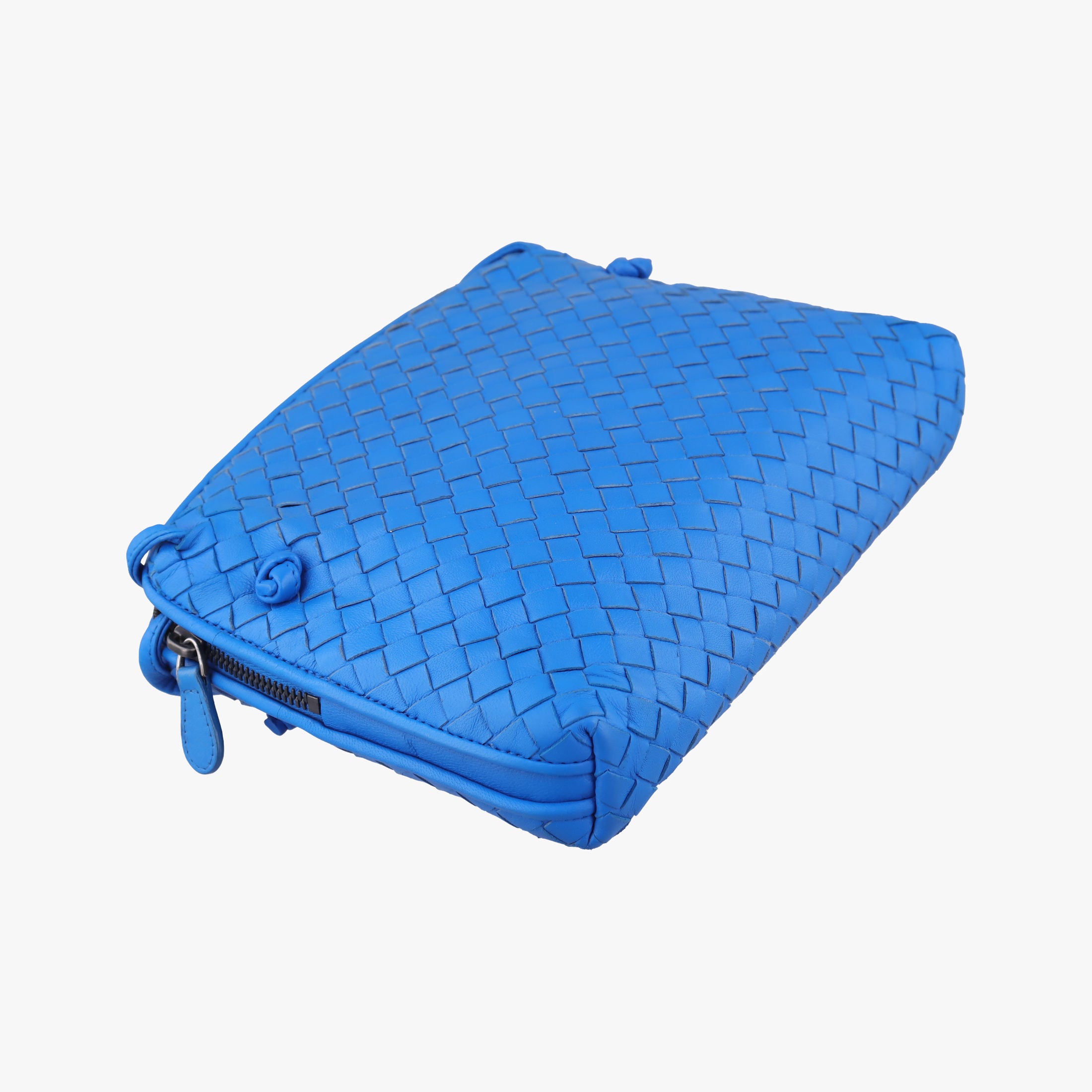 Secondhand Bottega Veneta NODINI Intrecciato Blue lambskin  shoulderbag | stylenewstar