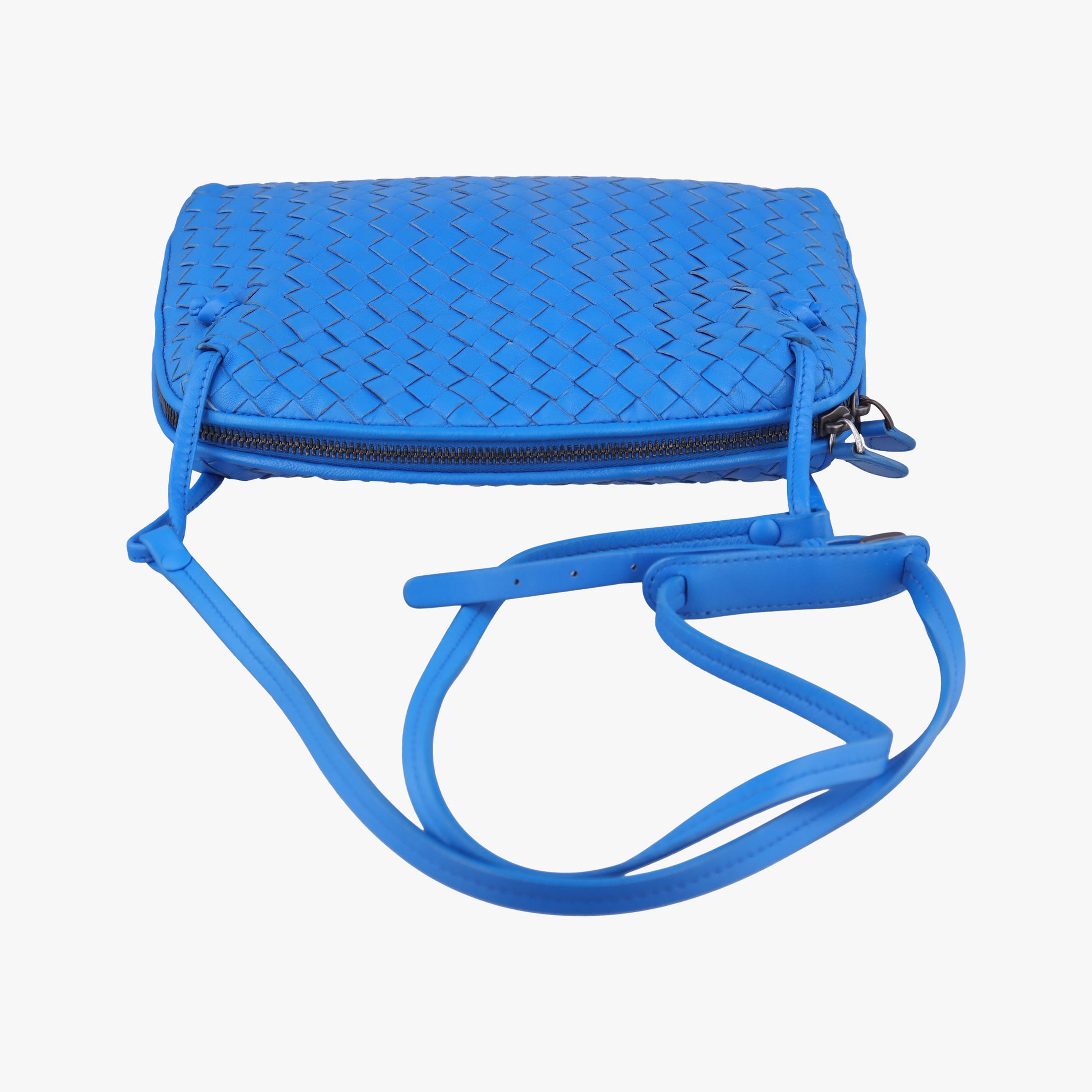 Secondhand Bottega Veneta NODINI Intrecciato Blue lambskin  shoulderbag | stylenewstar