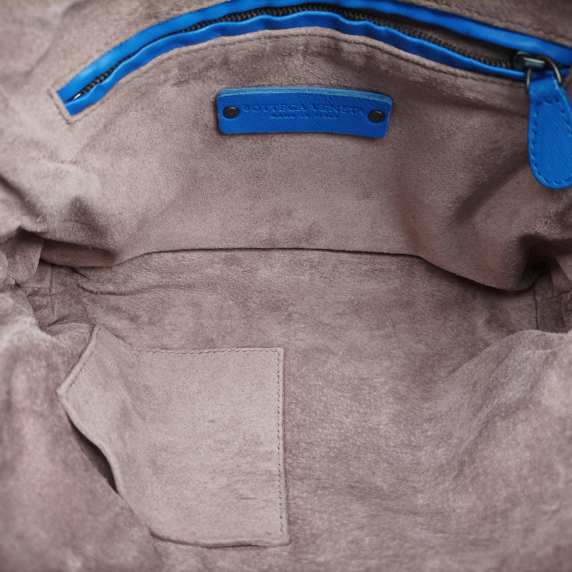 Secondhand Bottega Veneta NODINI Intrecciato Blue lambskin  shoulderbag | stylenewstar