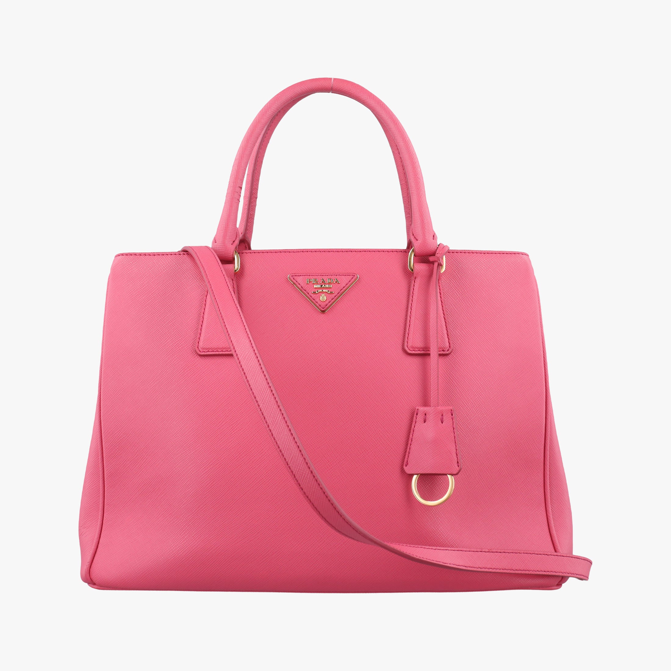 Pre-owned Prada Galleria Pink SAFFIANO Leather BN1786 shoulderbag | stylenewstar