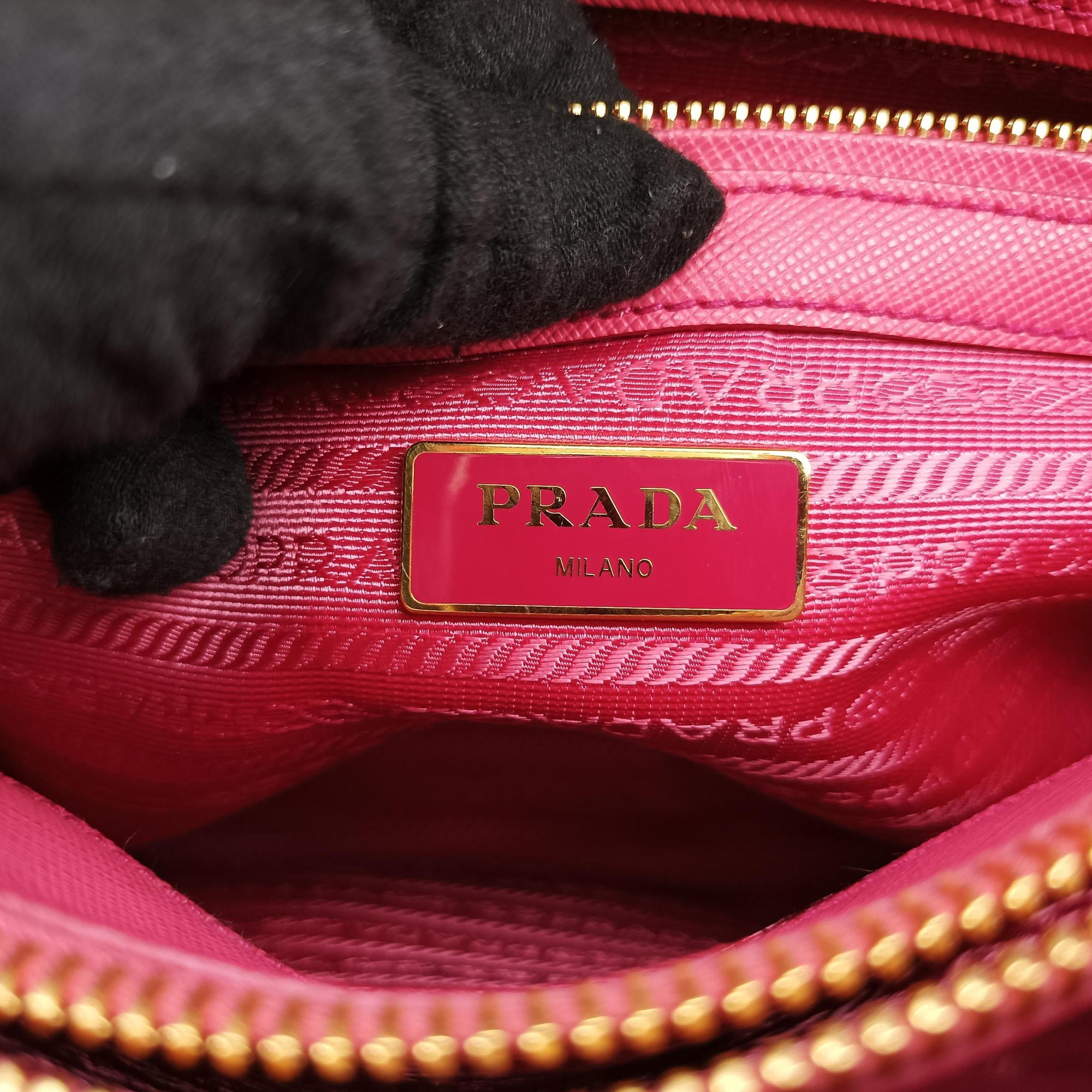 Pre-owned Prada Galleria Pink SAFFIANO Leather BN1786 shoulderbag | stylenewstar