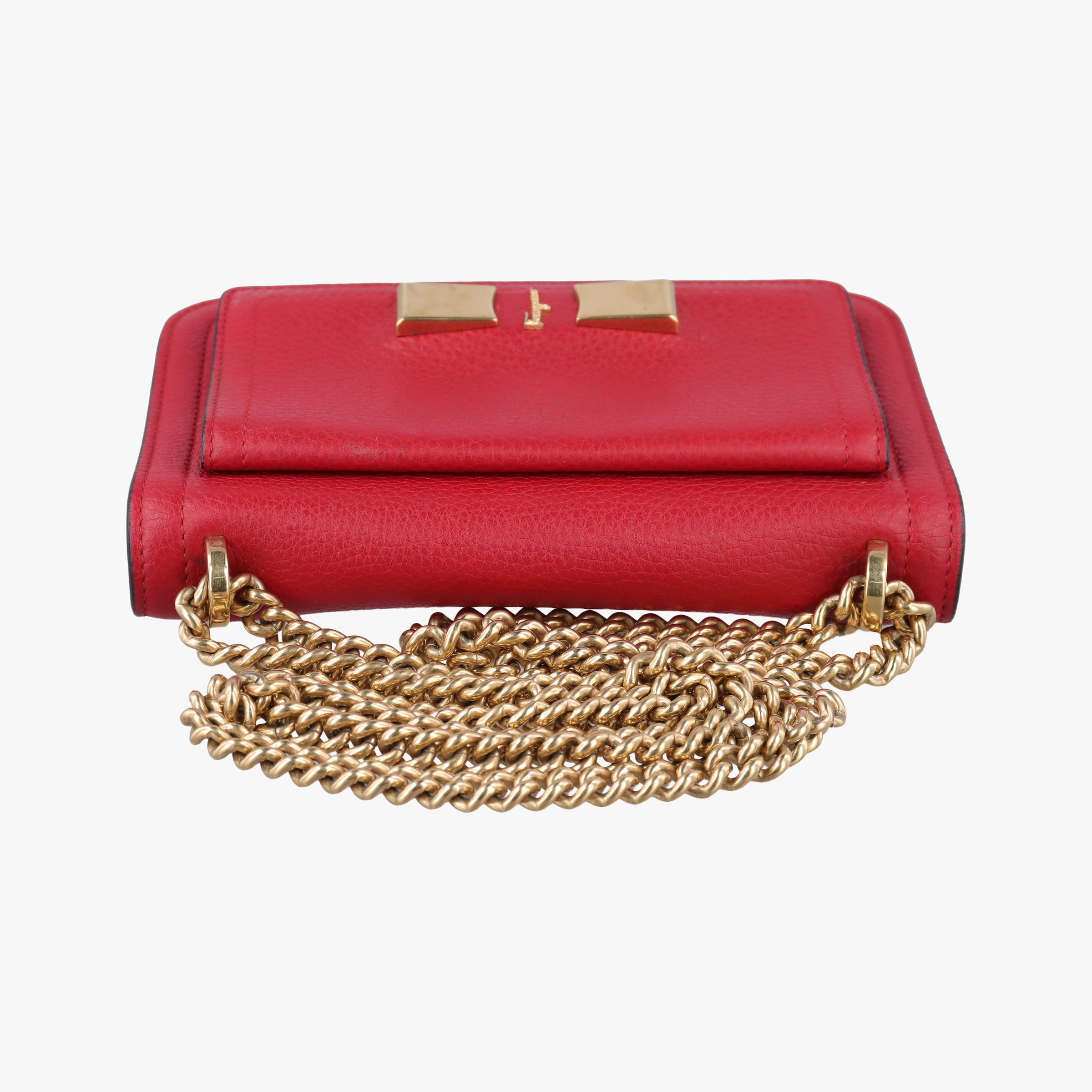 Vintage Ferragamo Vara Red Leather  shoulderbag | stylenewstar