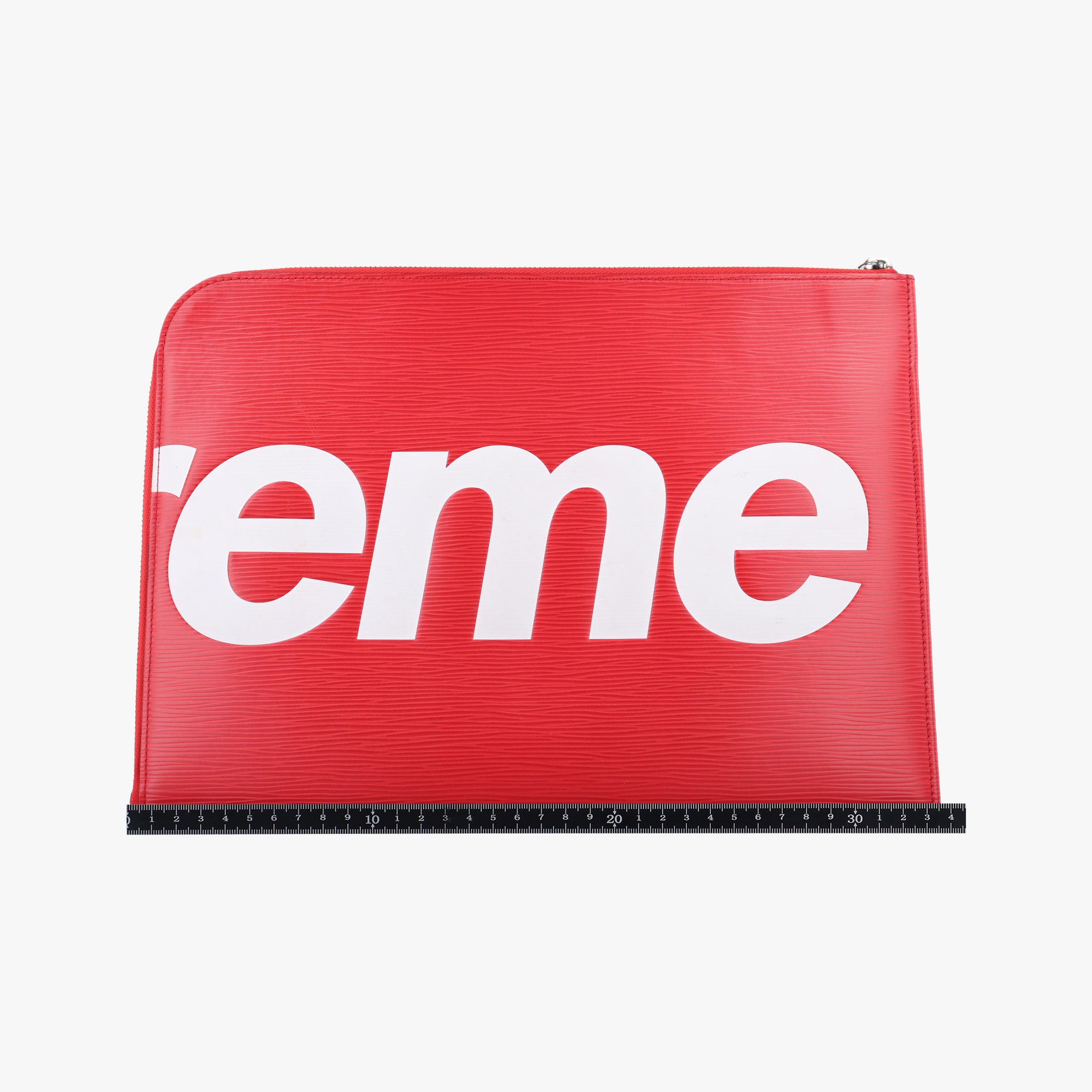 Pre-owned Louis Vuitton Pochette Jour GM Supreme Collaboration Rouge×White epi M67722 clutchbag | stylenewstar