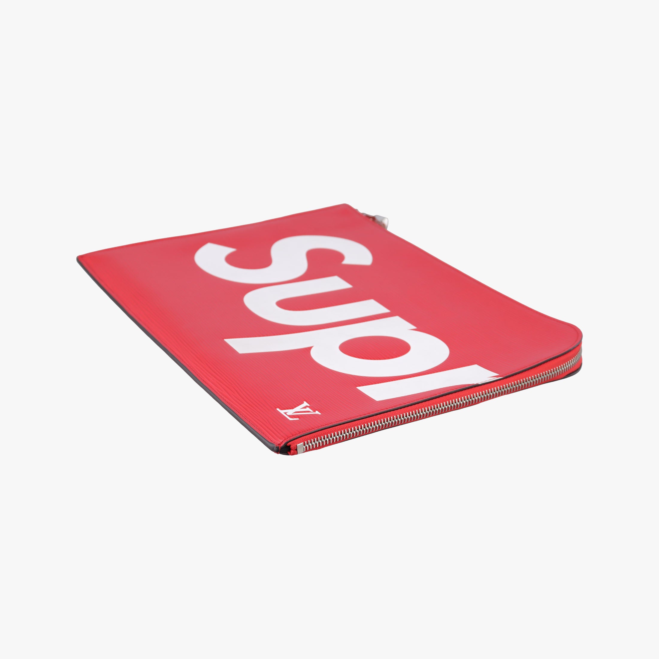 Pre-owned Louis Vuitton Pochette Jour GM Supreme Collaboration Rouge×White epi M67722 clutchbag | stylenewstar