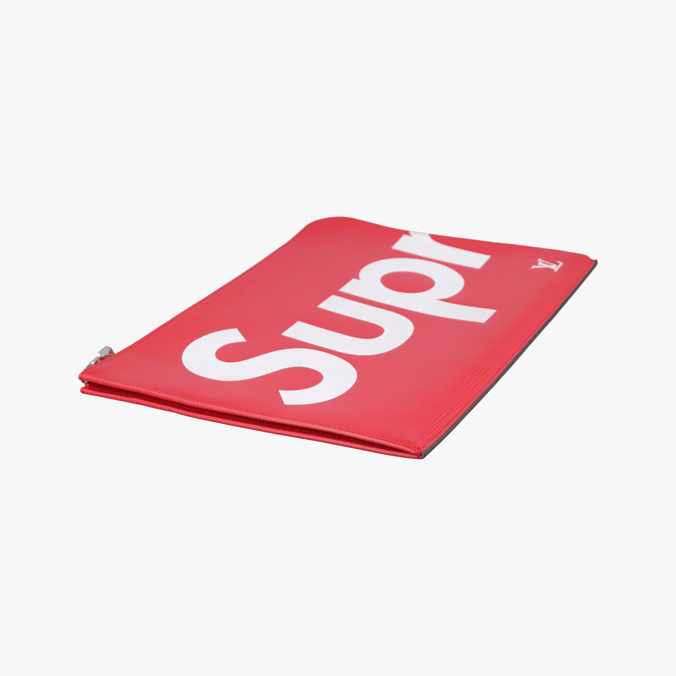 Pre-owned Louis Vuitton Pochette Jour GM Supreme Collaboration Rouge×White epi M67722 clutchbag | stylenewstar