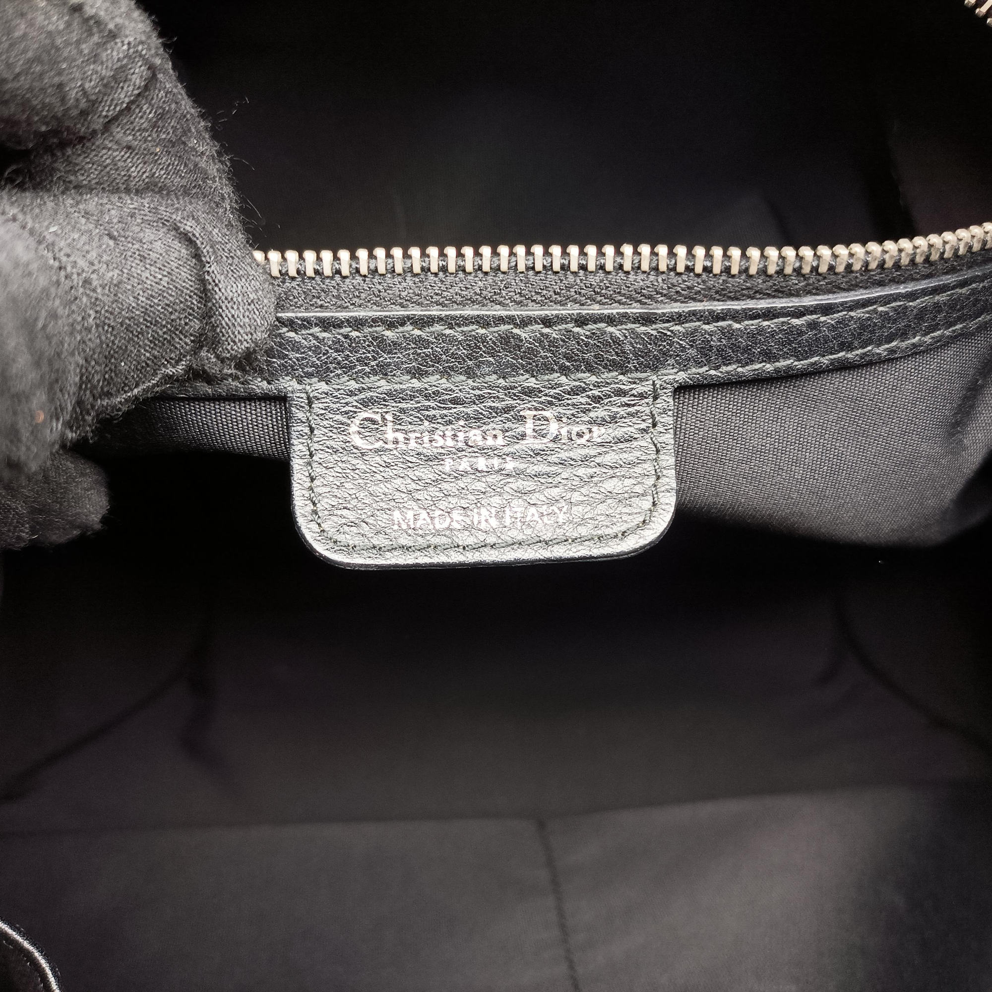 Vintage Christian Dior 61 Hobo Black Leather  handbag | stylenewstar