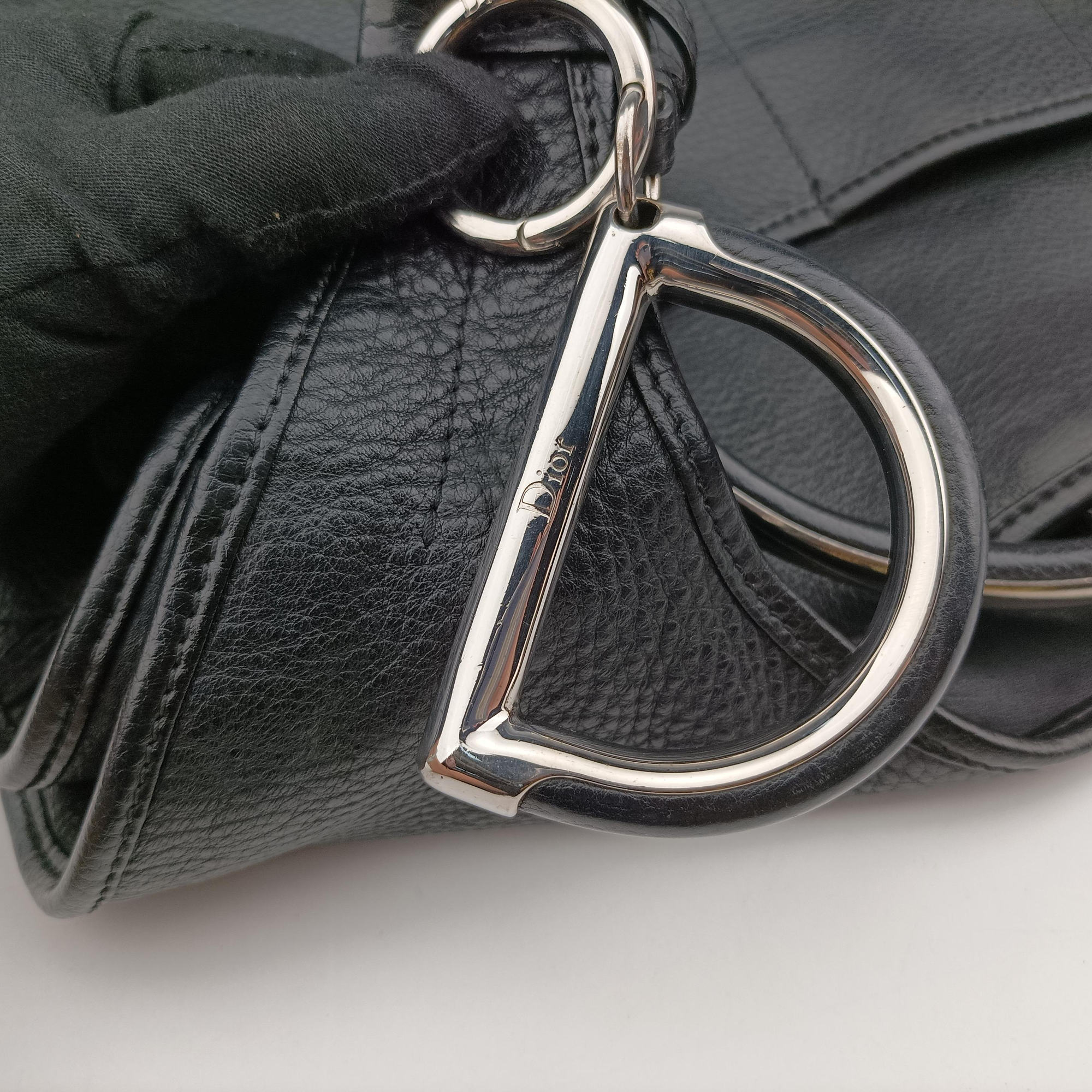 Vintage Christian Dior 61 Hobo Black Leather  handbag | stylenewstar