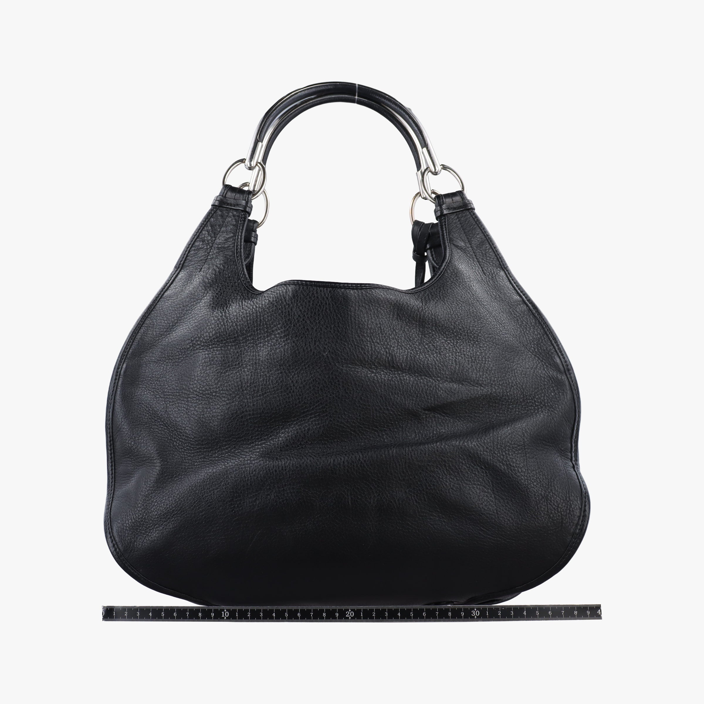 Vintage Christian Dior 61 Hobo Black Leather  handbag | stylenewstar