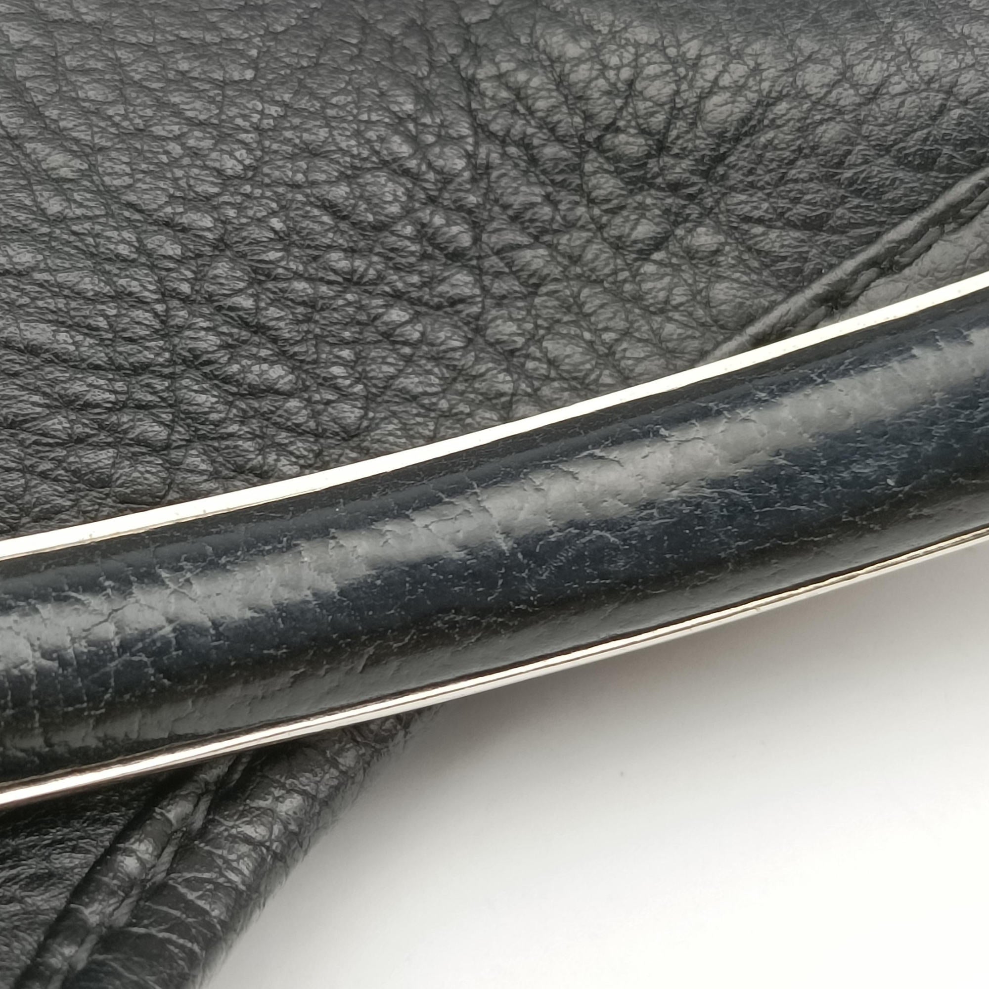 Vintage Christian Dior 61 Hobo Black Leather  handbag | stylenewstar