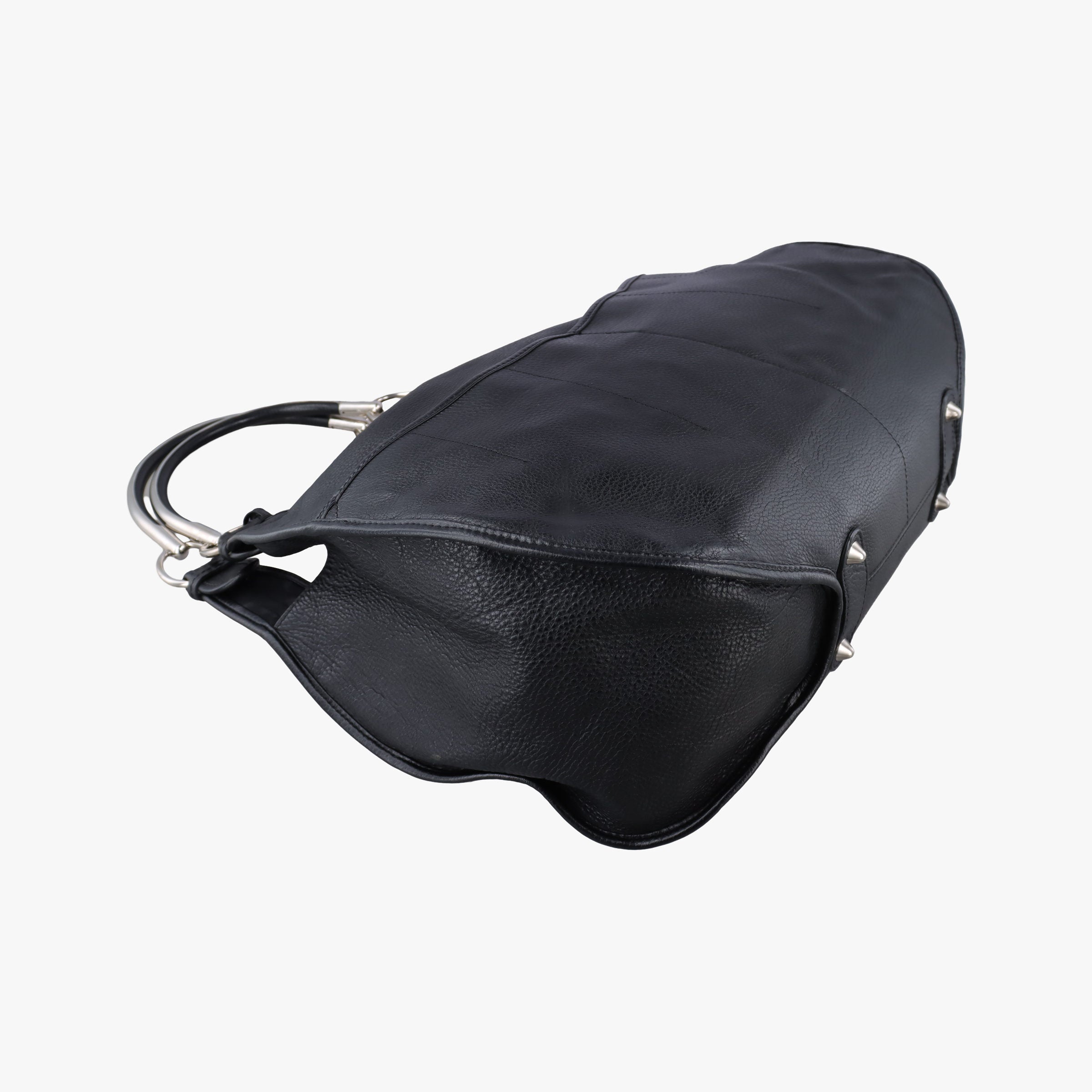 Vintage Christian Dior 61 Hobo Black Leather  handbag | stylenewstar