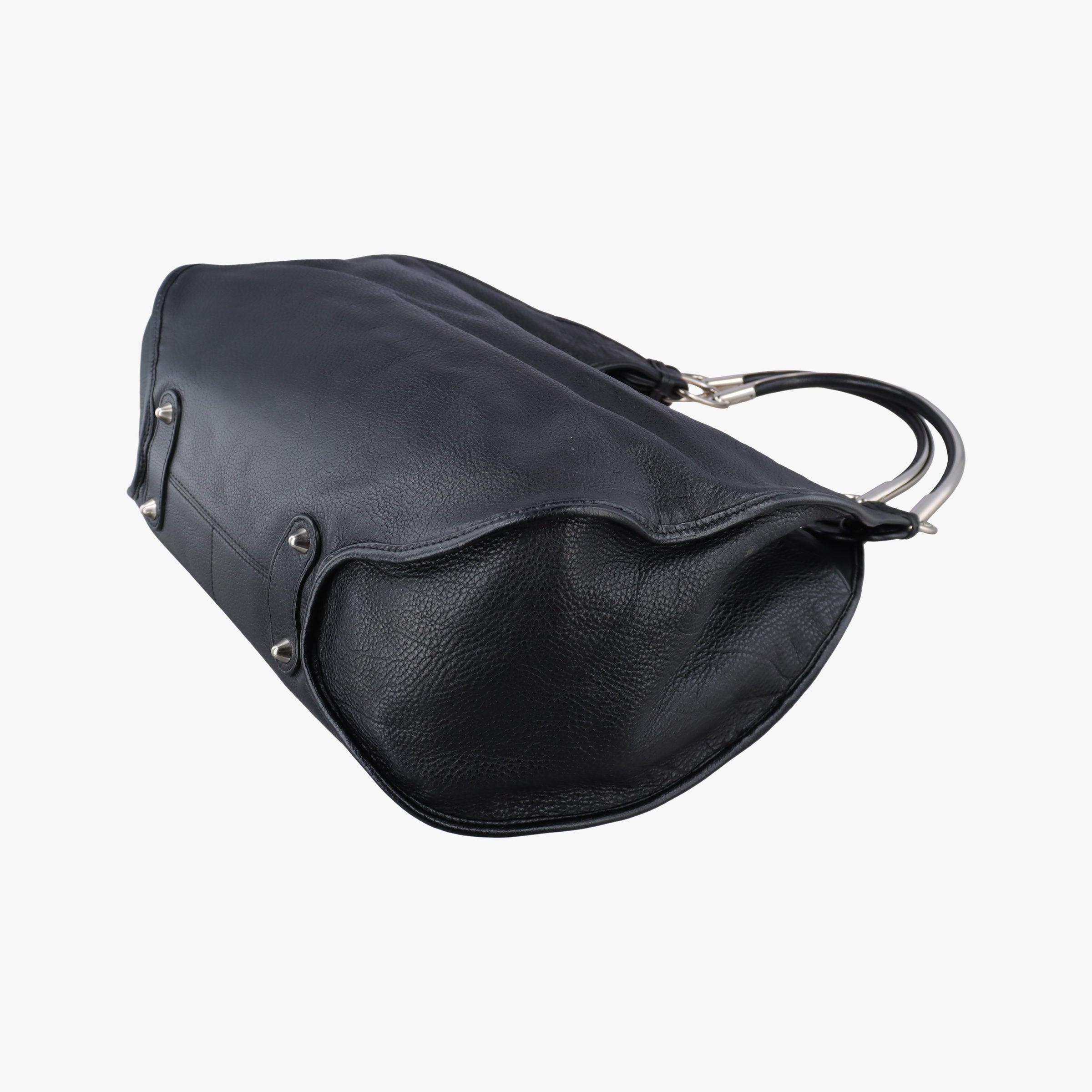 Vintage Christian Dior 61 Hobo Black Leather  handbag | stylenewstar