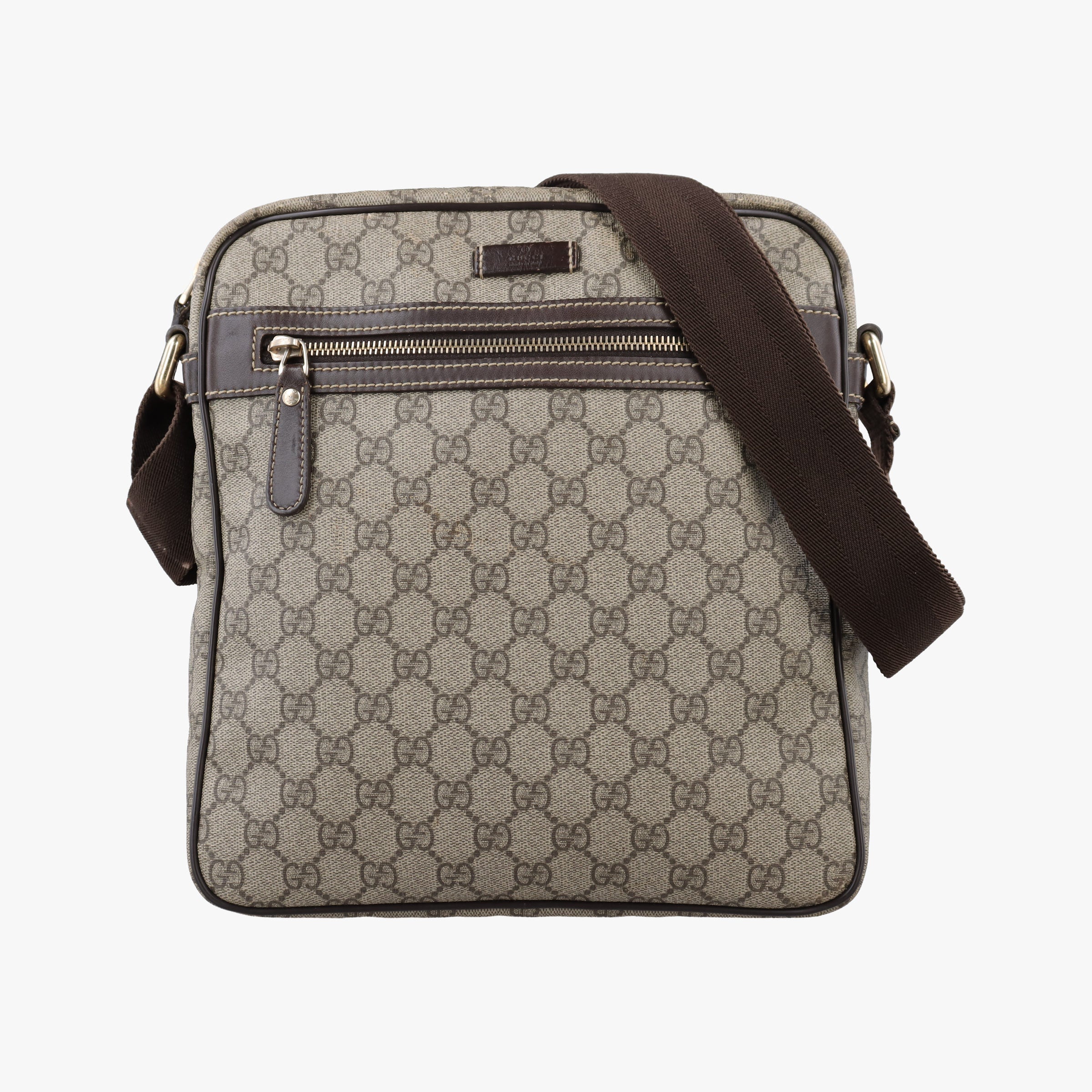 Pre-owned Gucci GG Imprime Messenger Beige×Brown PVC coated canvas×Leather 201448 shoulderbag | stylenewstar