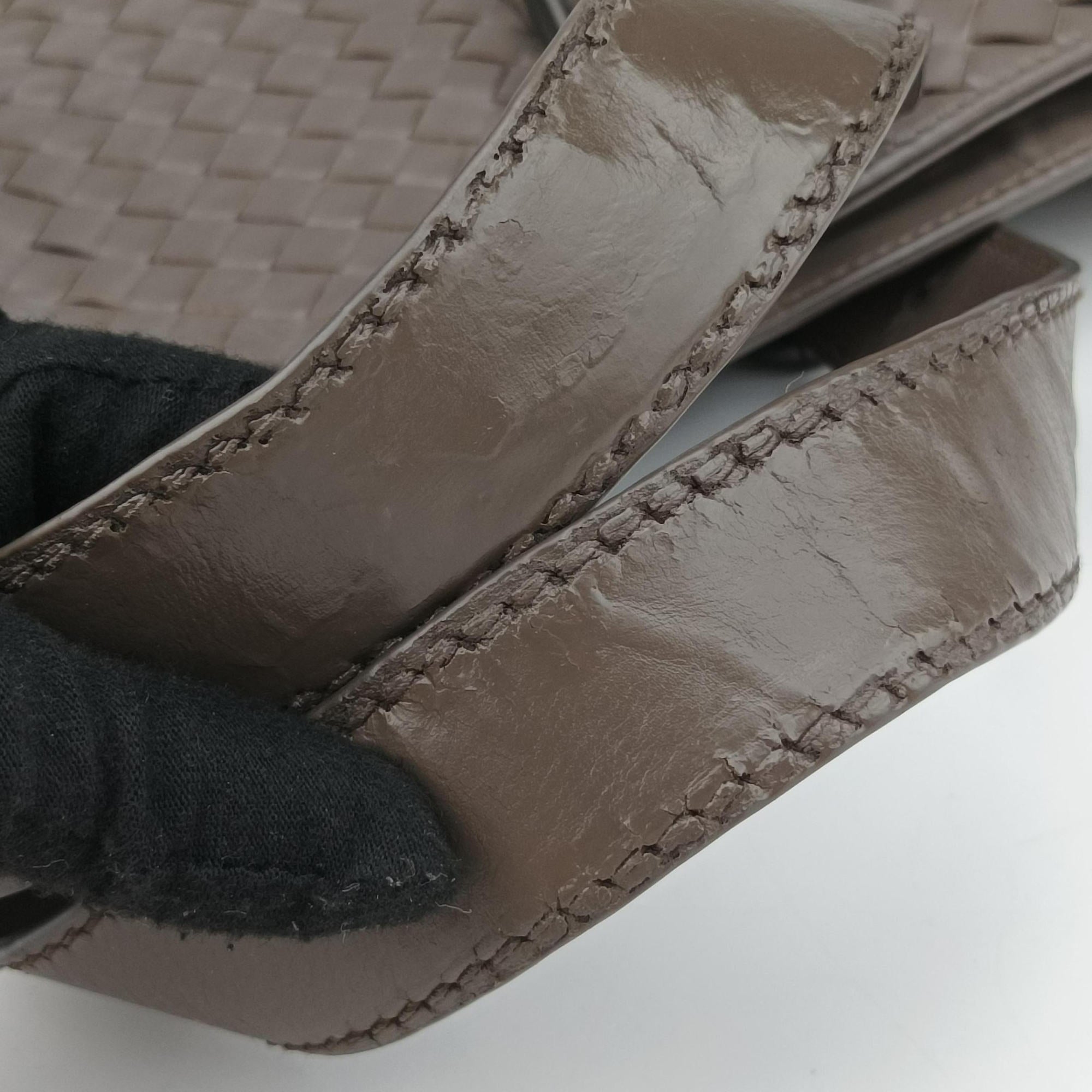 Pre-owned Bottega Veneta Intrecciato Shopper Acatl Brown lambskin  handbag | stylenewstar