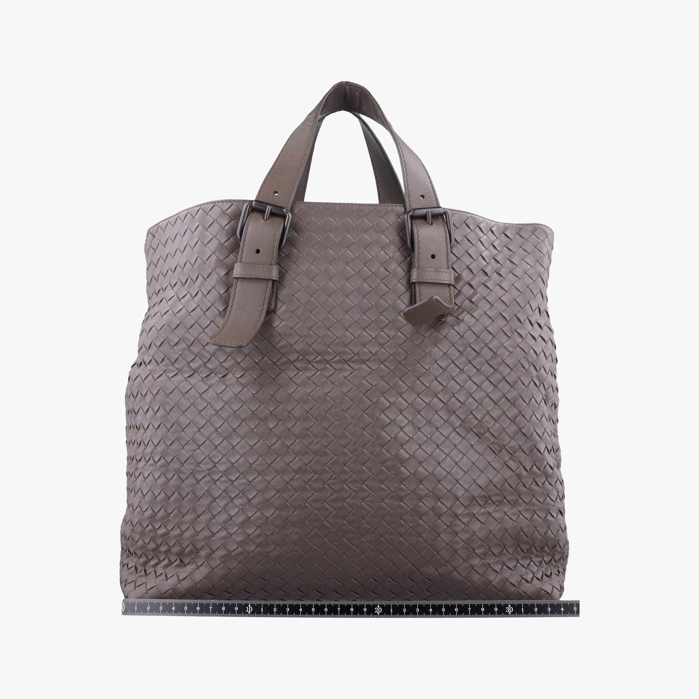 Pre-owned Bottega Veneta Intrecciato Shopper Acatl Brown lambskin  handbag | stylenewstar
