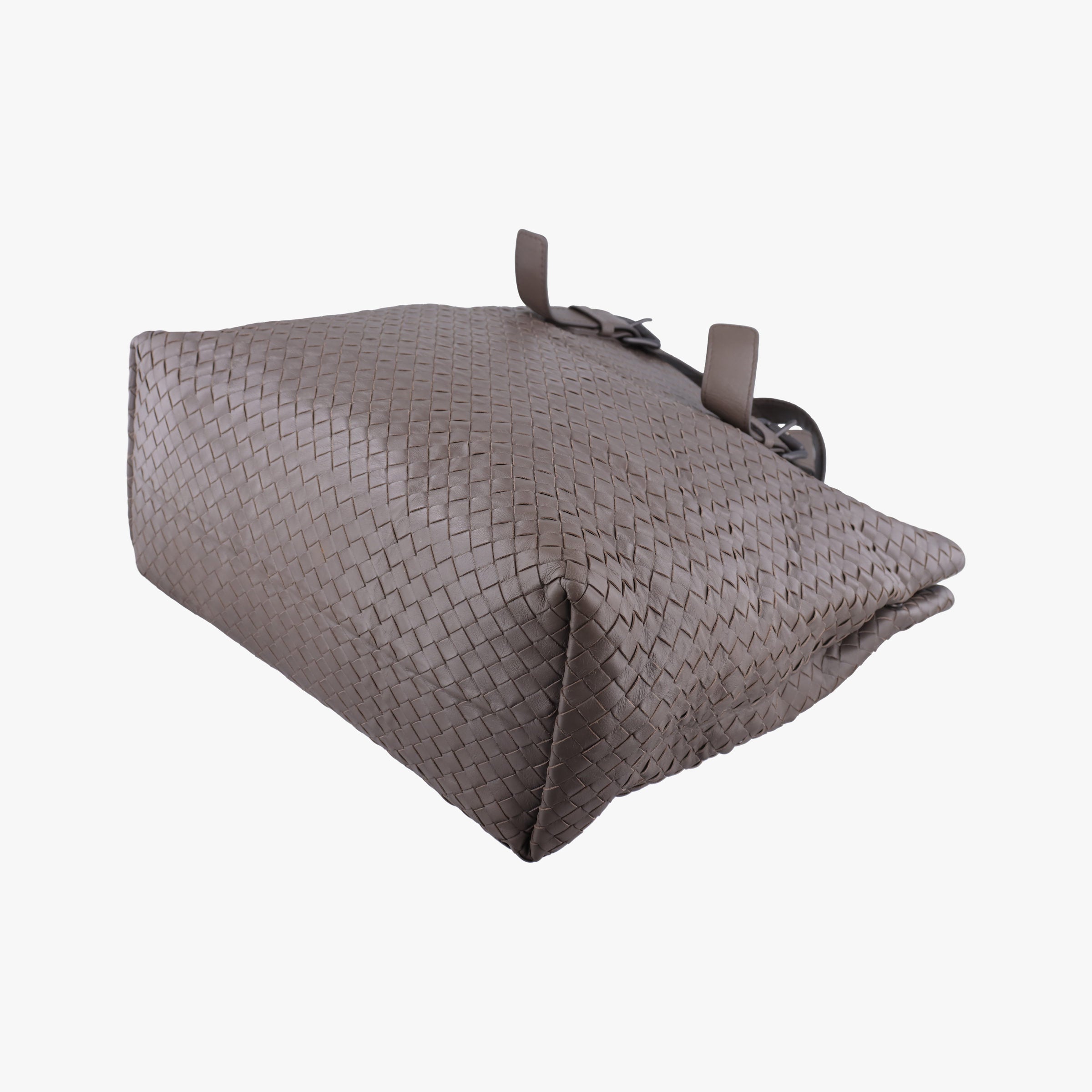 Pre-owned Bottega Veneta Intrecciato Shopper Acatl Brown lambskin  handbag | stylenewstar