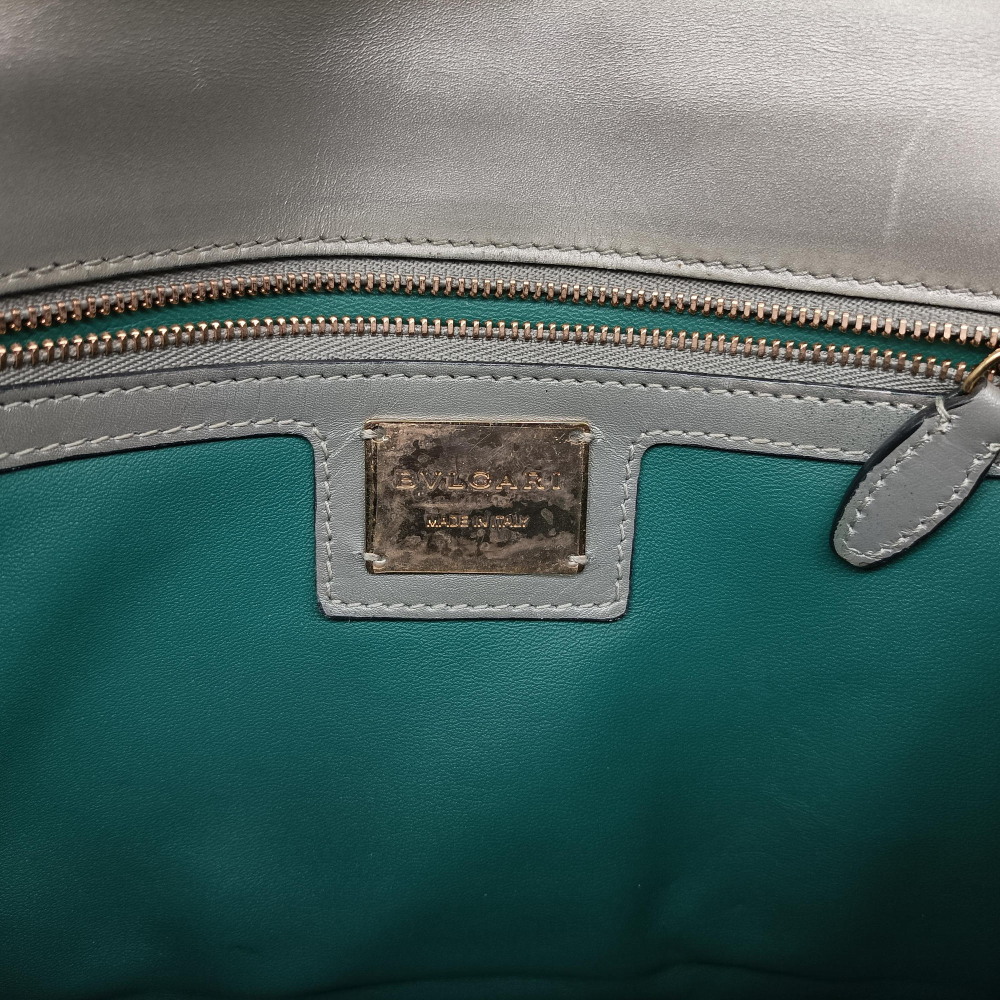 Pre-owned Bvlgari SERPENTI FOREVER Grey Galuchat Skin×Leather  shoulderbag | stylenewstar