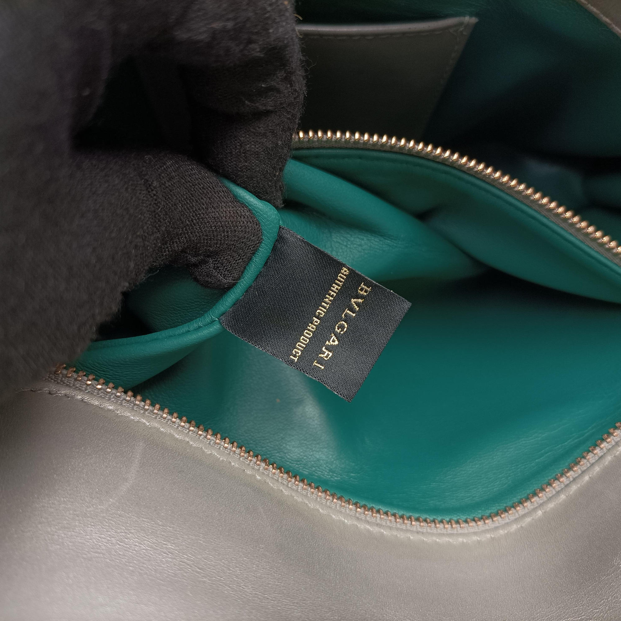 Pre-owned Bvlgari SERPENTI FOREVER Grey Galuchat Skin×Leather  shoulderbag | stylenewstar
