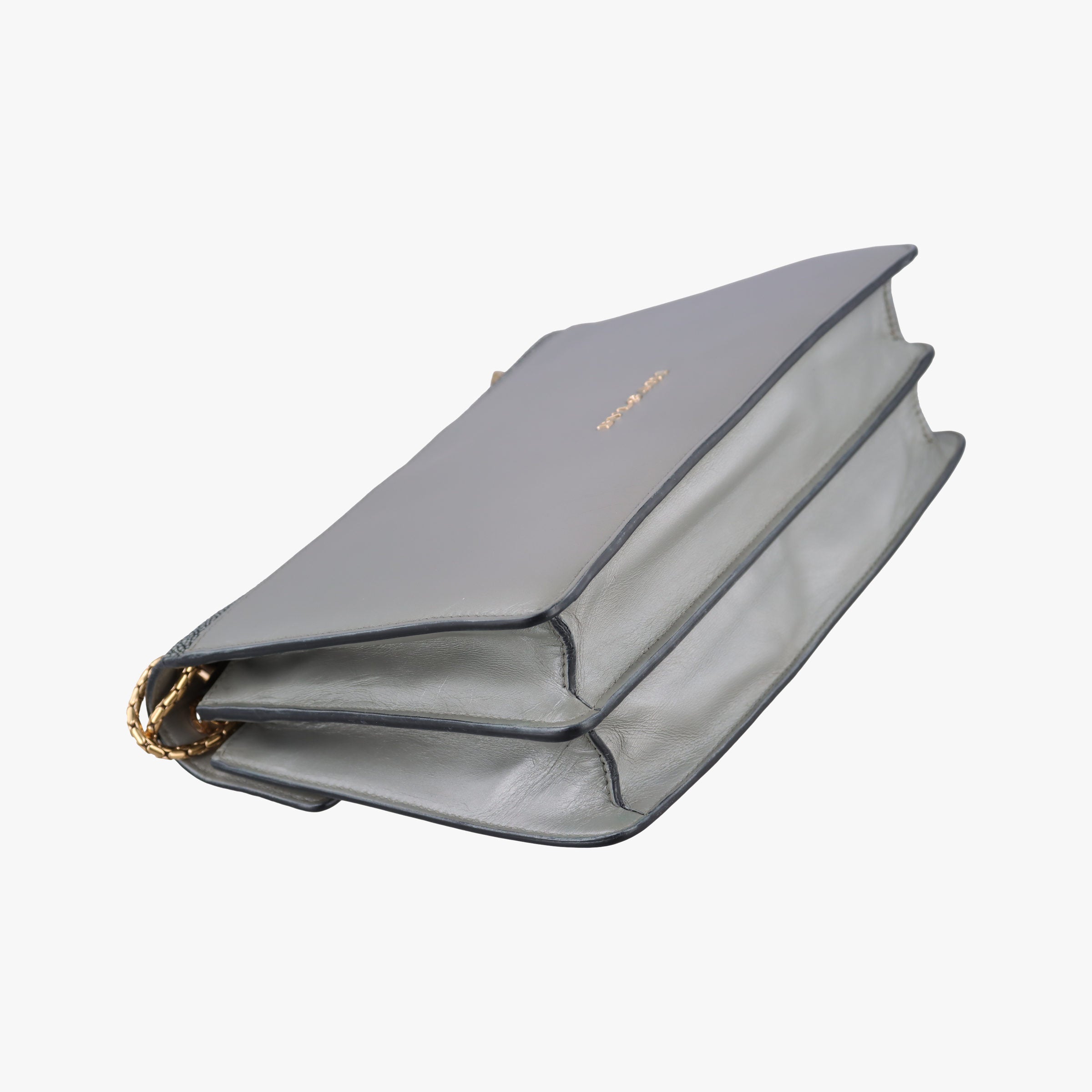 Pre-owned Bvlgari SERPENTI FOREVER Grey Galuchat Skin×Leather  shoulderbag | stylenewstar
