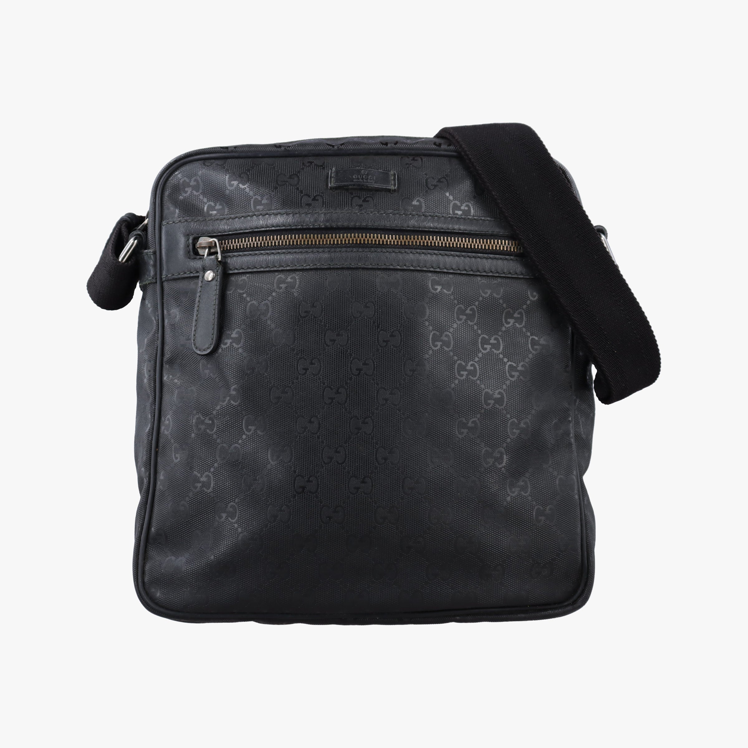 Pre-owned Gucci GG Imprime Messenger Black PVC coated canvas 201448 shoulderbag | stylenewstar