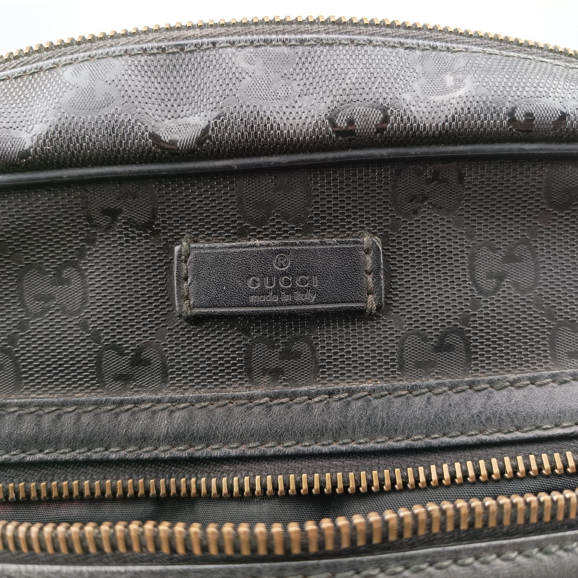 Pre-owned Gucci GG Imprime Messenger Black PVC coated canvas 201448 shoulderbag | stylenewstar