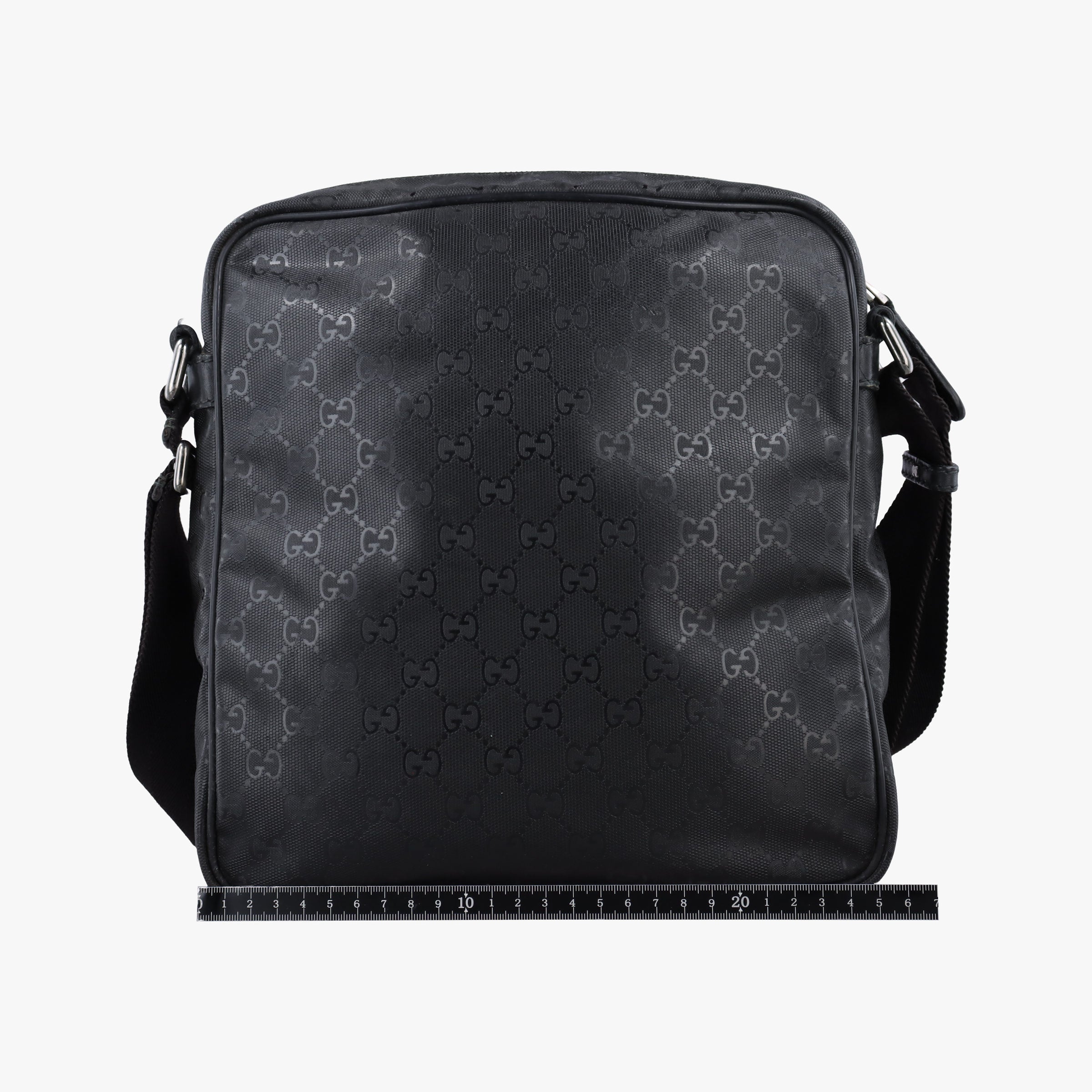 Pre-owned Gucci GG Imprime Messenger Black PVC coated canvas 201448 shoulderbag | stylenewstar