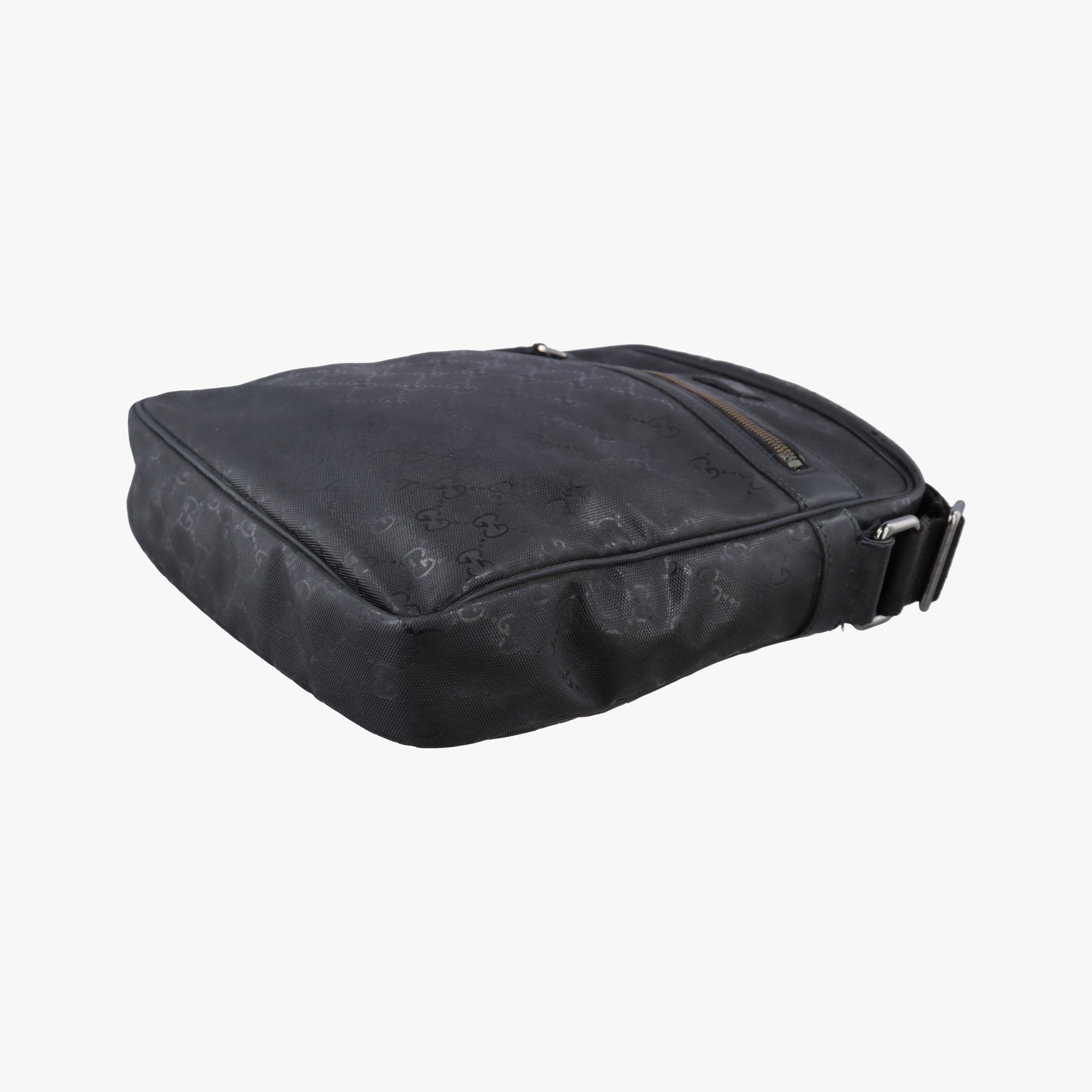 Pre-owned Gucci GG Imprime Messenger Black PVC coated canvas 201448 shoulderbag | stylenewstar