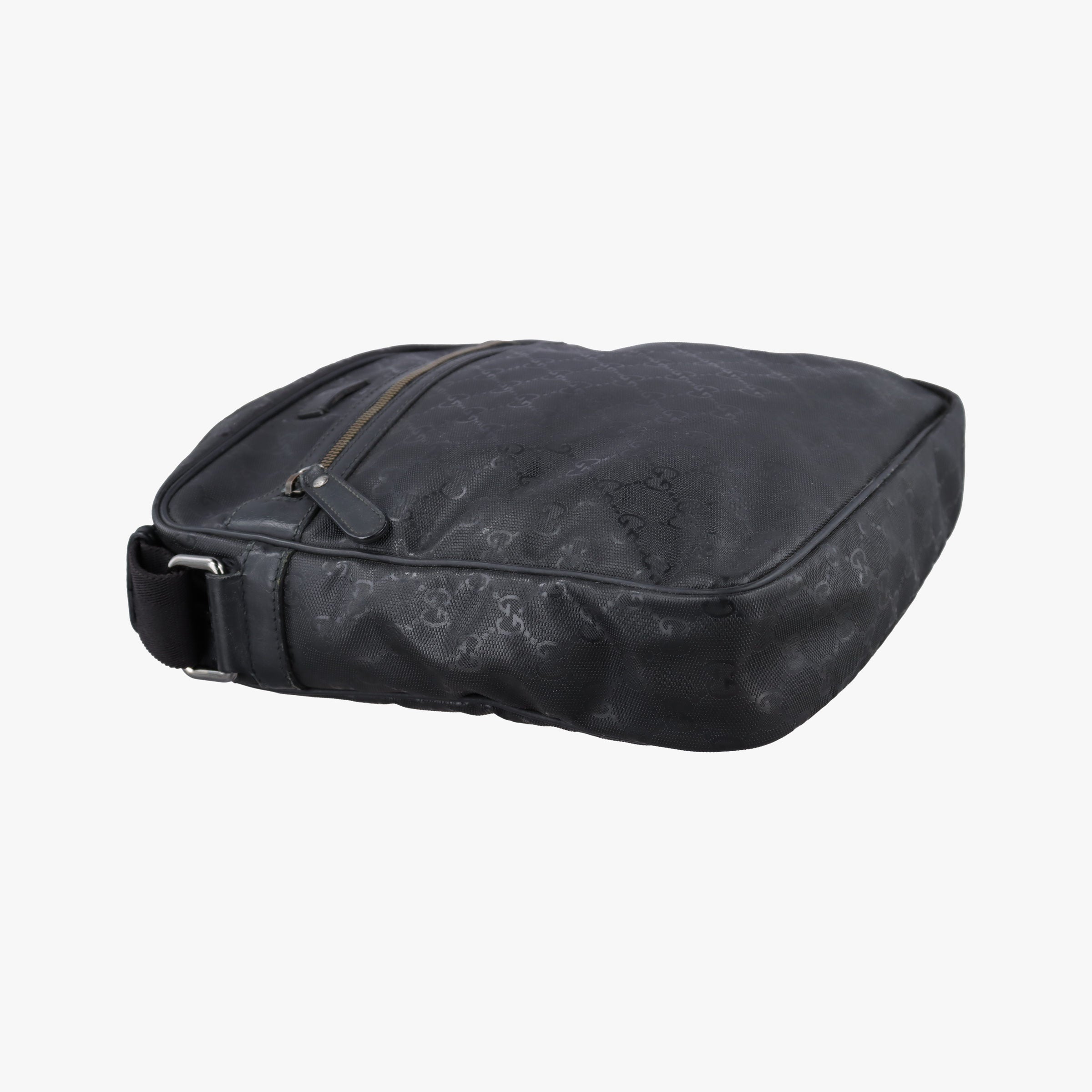 Pre-owned Gucci GG Imprime Messenger Black PVC coated canvas 201448 shoulderbag | stylenewstar