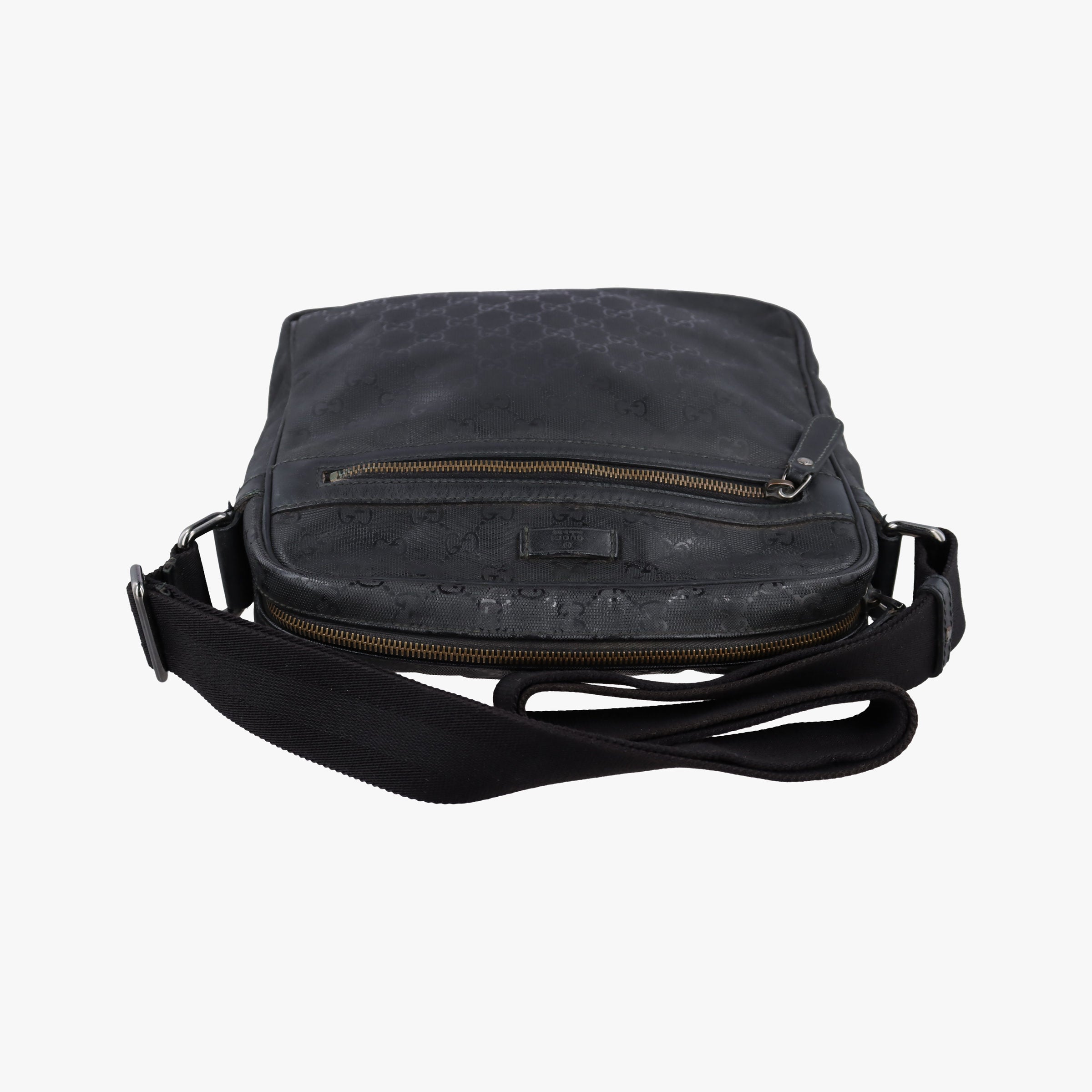 Pre-owned Gucci GG Imprime Messenger Black PVC coated canvas 201448 shoulderbag | stylenewstar