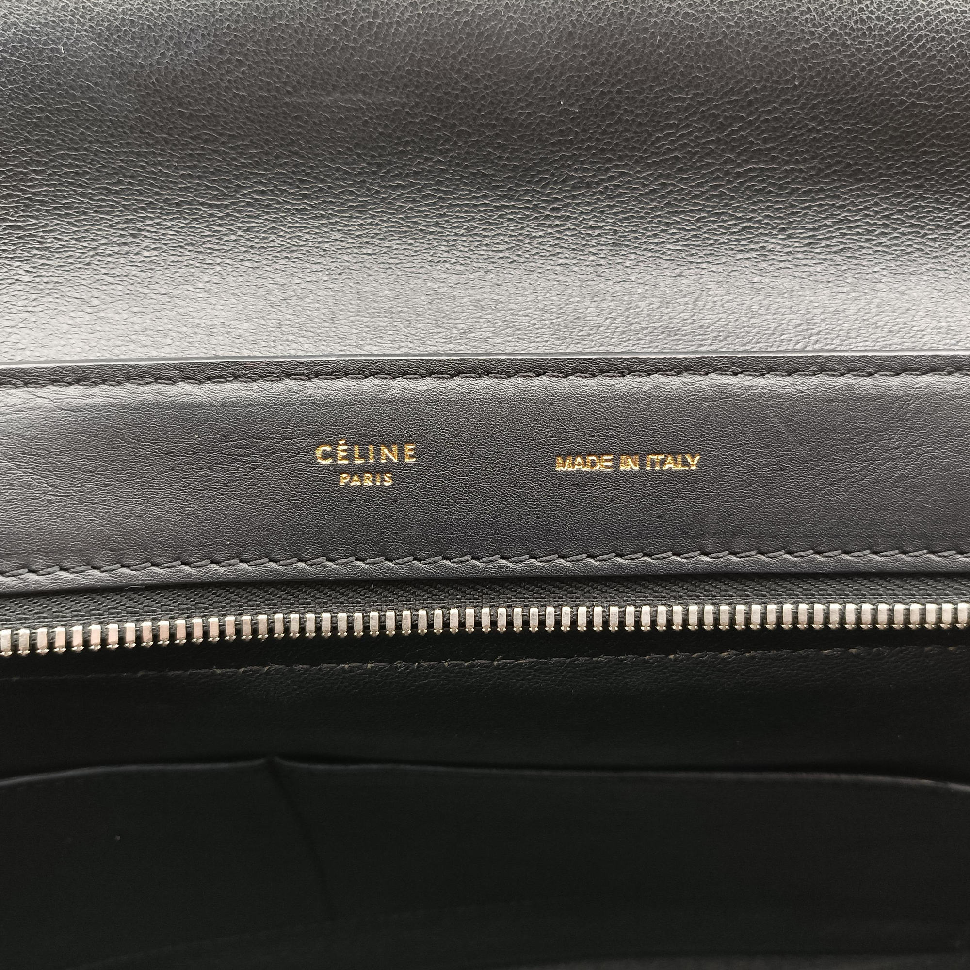 Pre-owned Celine Trapeze Black×Brown×Blue ponyhair  shoulderbag | stylenewstar
