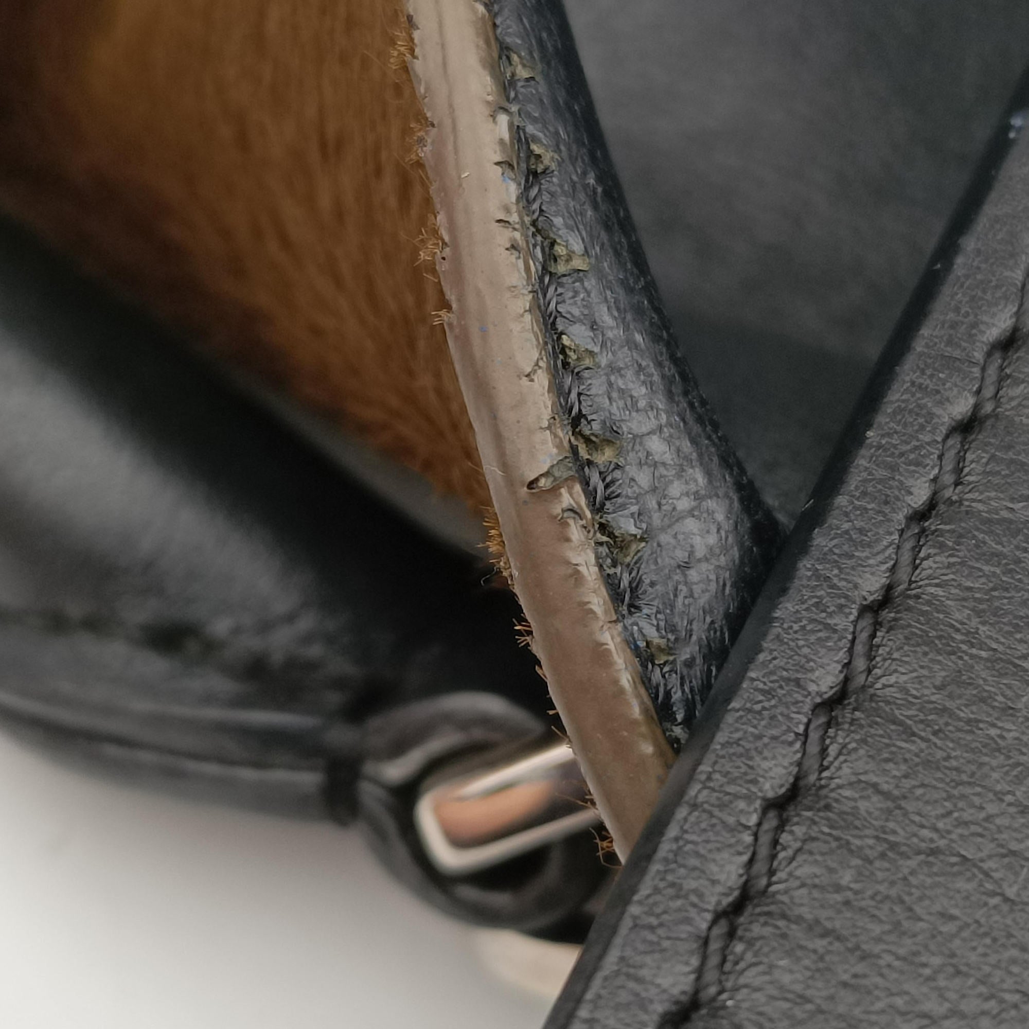 Pre-owned Celine Trapeze Black×Brown×Blue ponyhair  shoulderbag | stylenewstar