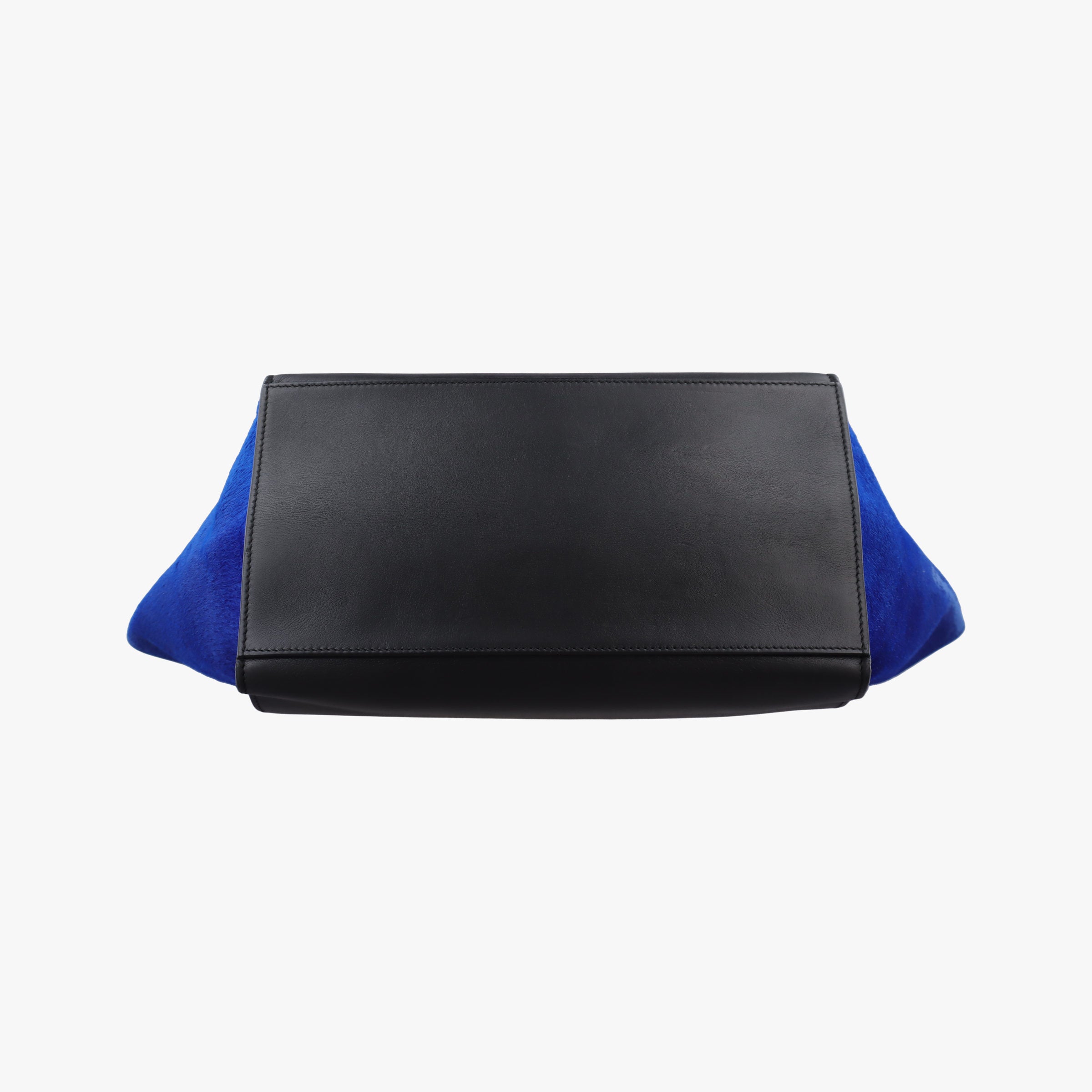 Pre-owned Celine Trapeze Black×Brown×Blue ponyhair  shoulderbag | stylenewstar