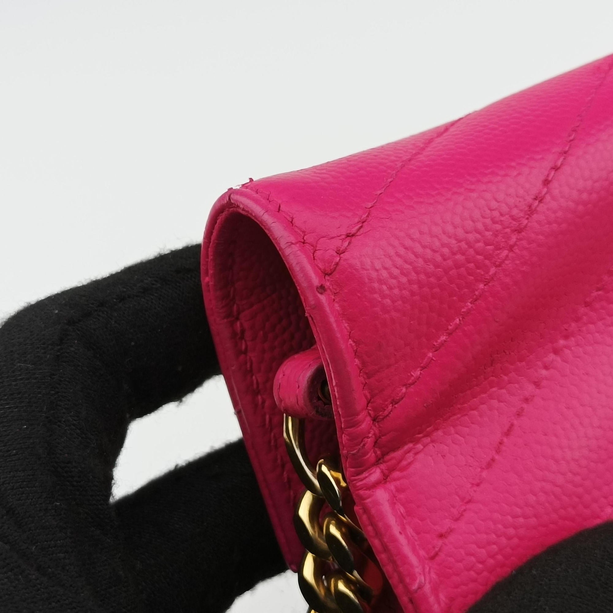 Pre-owned Yves Saint Laurent MONOGRAM Rose Leather 360452 shoulderbag | stylenewstar