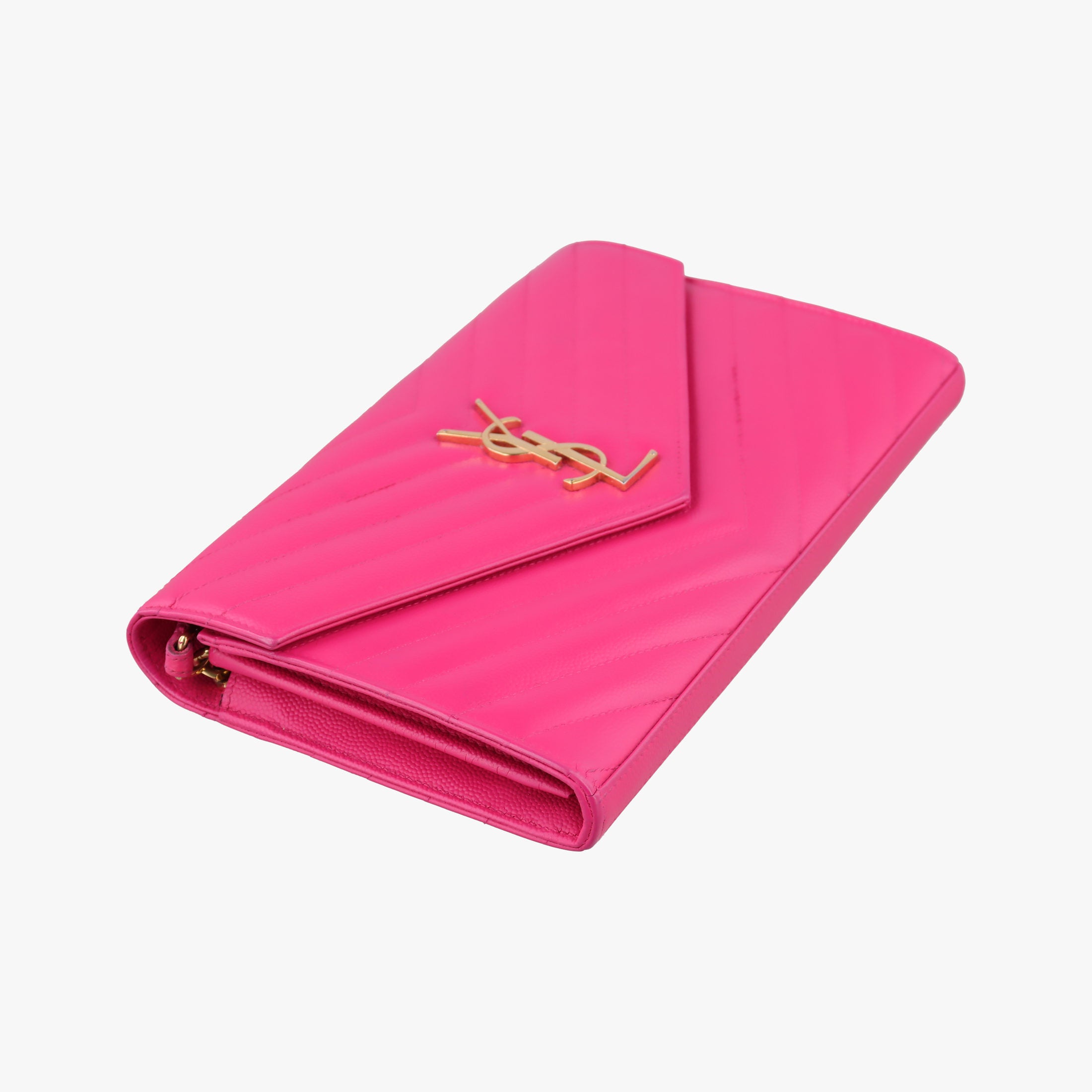 Pre-owned Yves Saint Laurent MONOGRAM Rose Leather 360452 shoulderbag | stylenewstar