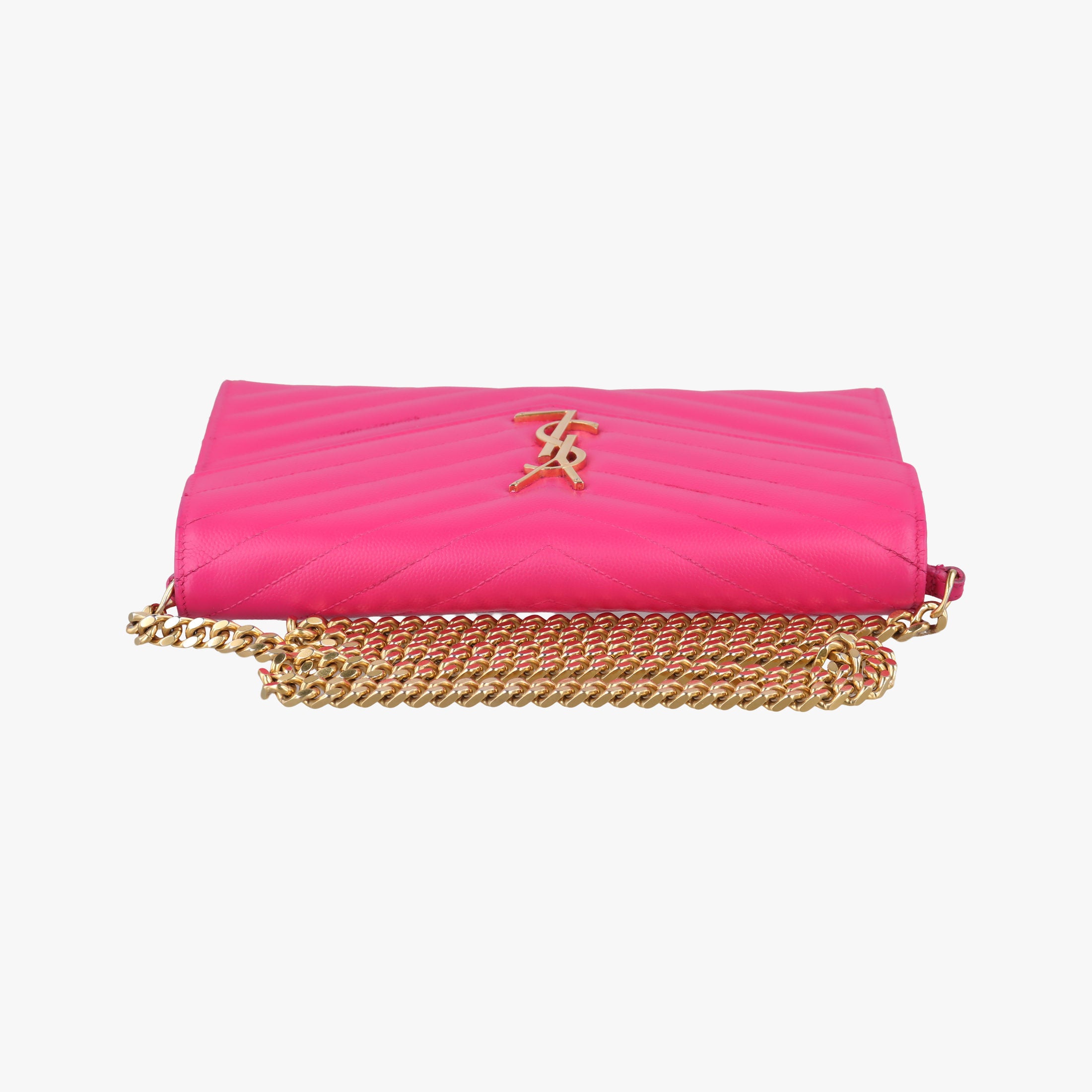 Pre-owned Yves Saint Laurent MONOGRAM Rose Leather 360452 shoulderbag | stylenewstar