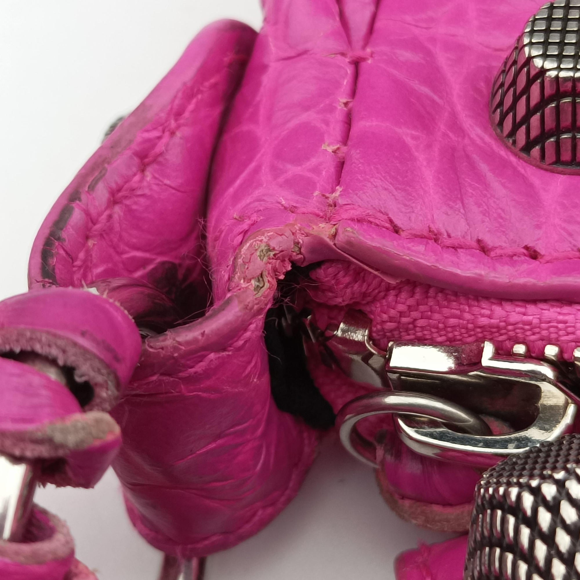 Pre-owned Balenciaga Le Cagole Pink Leather  shoulderbag | stylenewstar