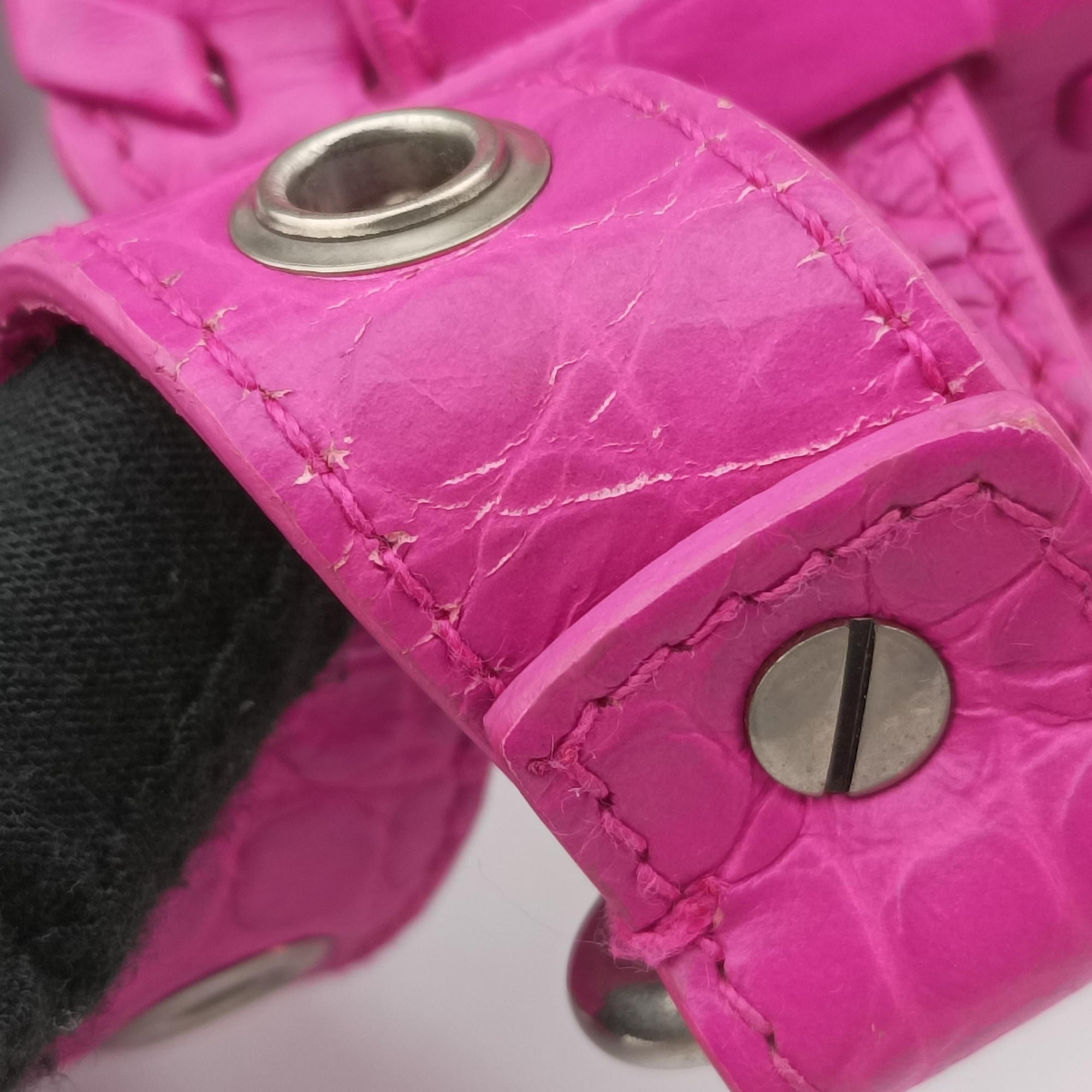Pre-owned Balenciaga Le Cagole Pink Leather  shoulderbag | stylenewstar