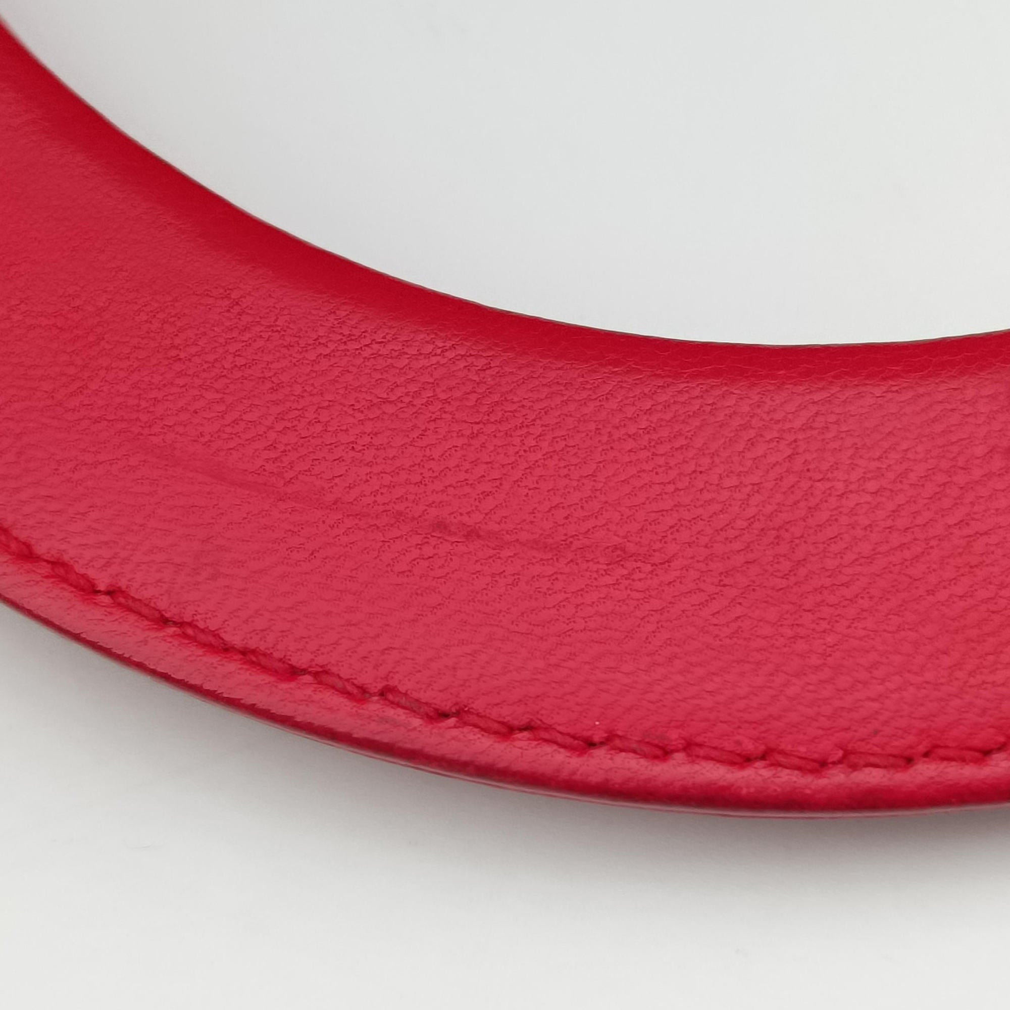 Pre-owned Christian Dior Lady Dior Red lambskin  shoulderbag | stylenewstar