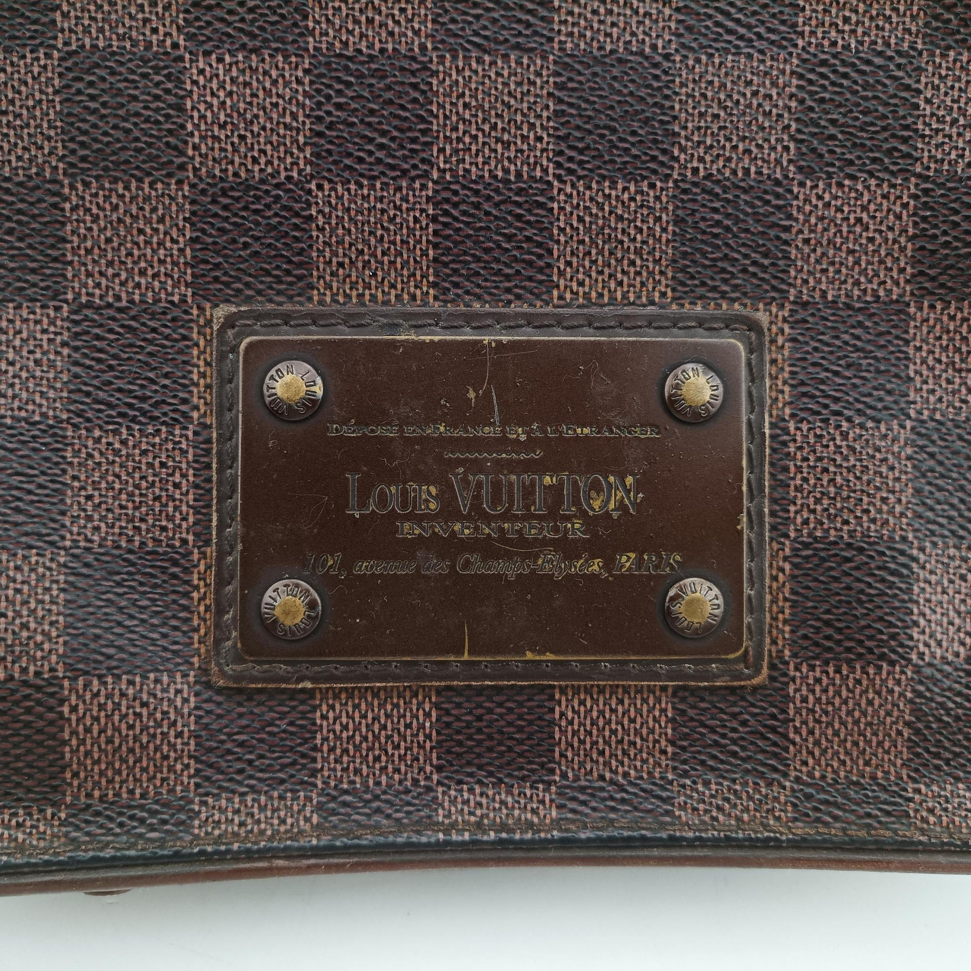 Pre-owned Louis Vuitton BROOKLYN PM EBENE Damier Canvas N51210 shoulderbag | stylenewstar