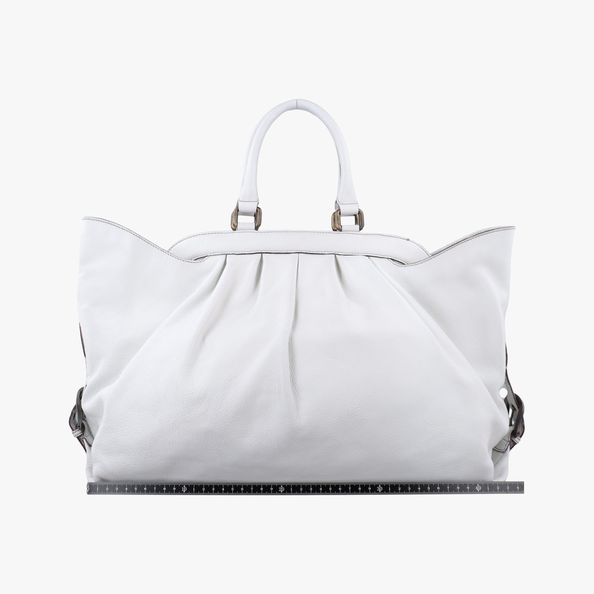 Vintage Fendi Borsa Frame Doctor White Leather 8BN191 handbag | stylenewstar